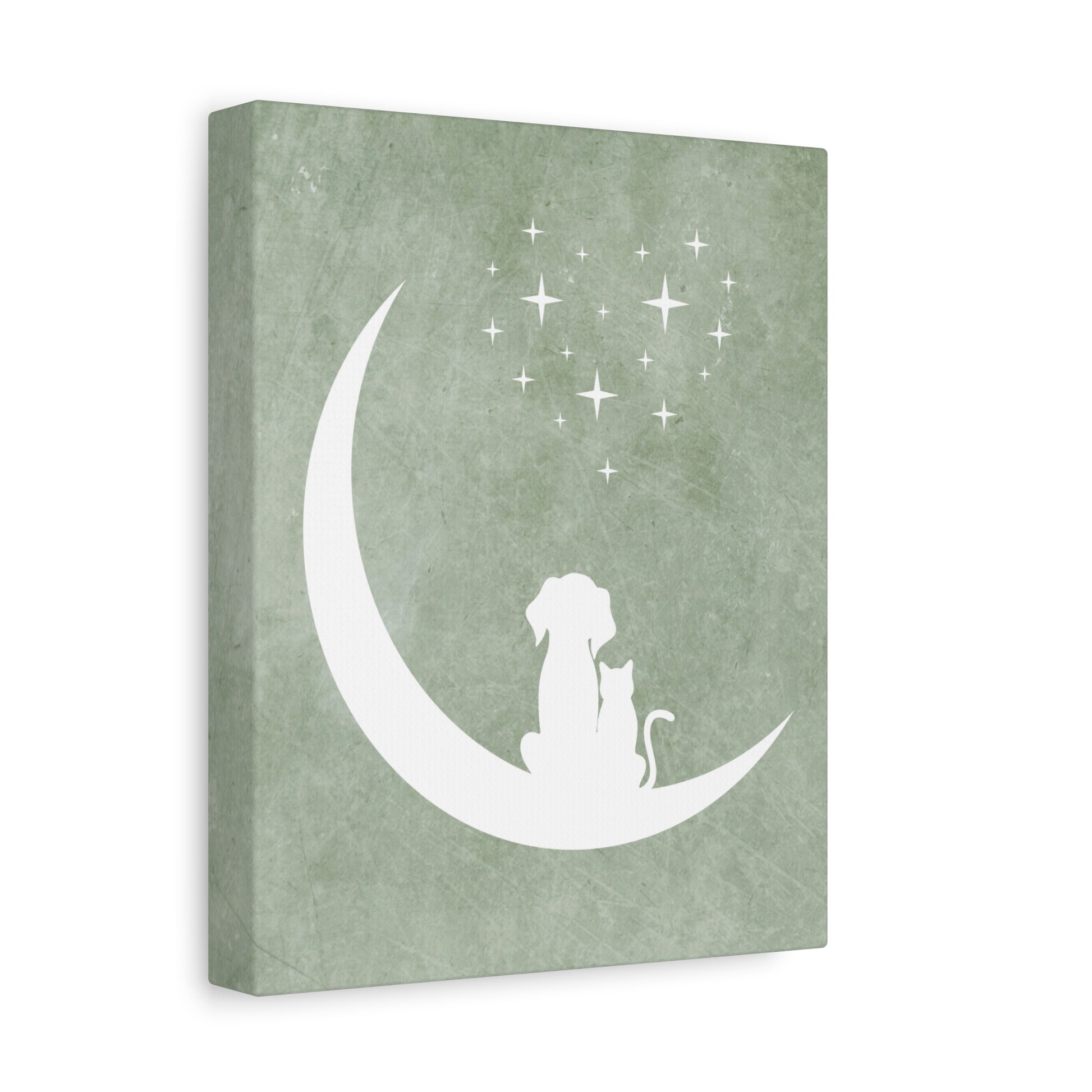 Moonlit Friends Canvas Wall Art Vertical - Canvasses