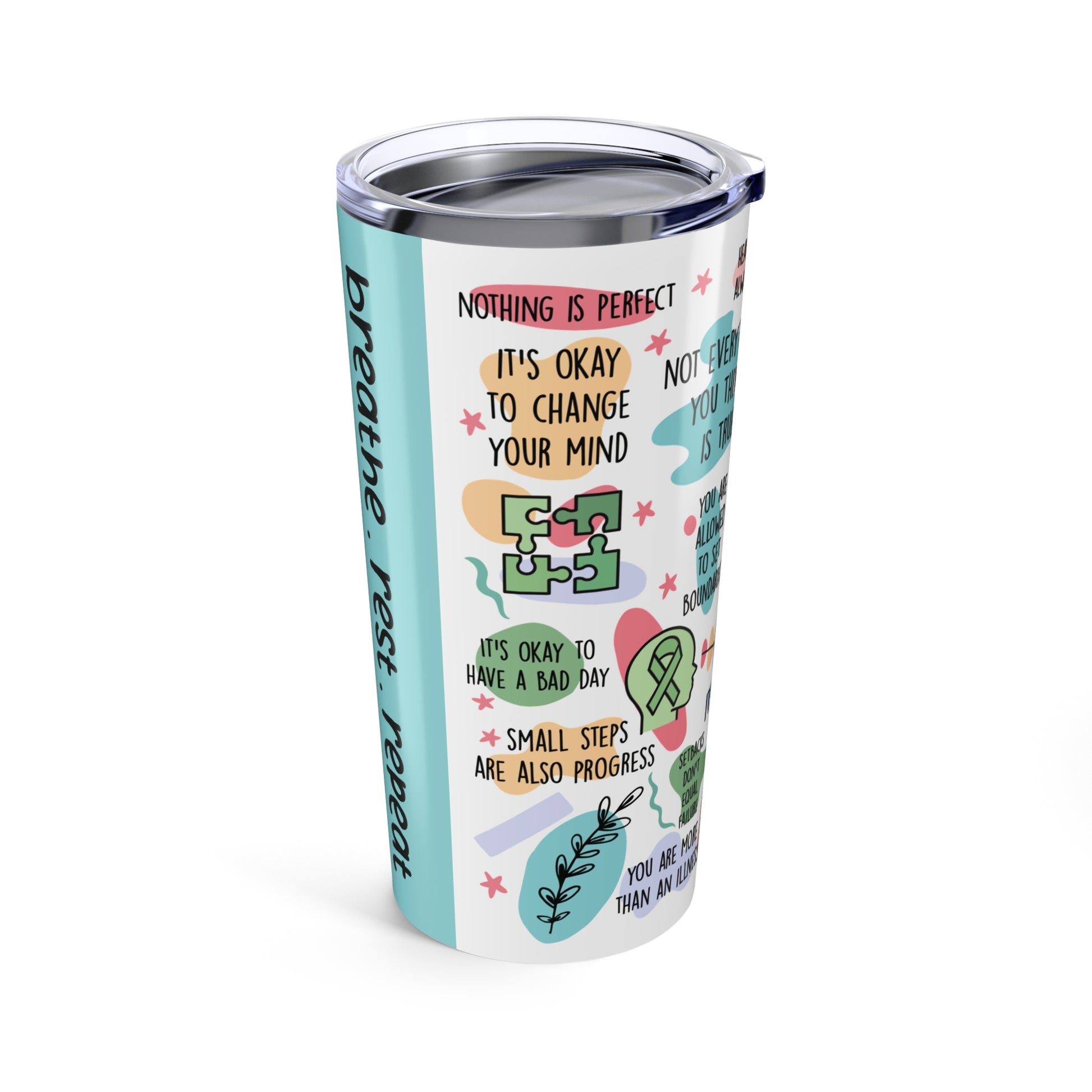 Mental Health Awareness 20 oz Stainless Steel Tumbler - Canvasses