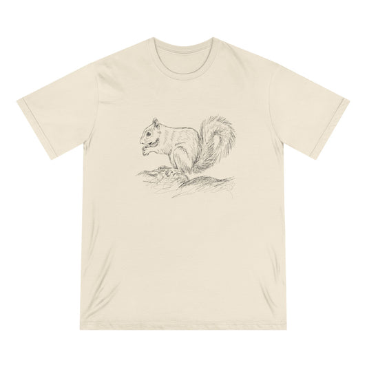 Squirrel Sketch Women 100% Organic Cotton T-Shirt - Canvasses