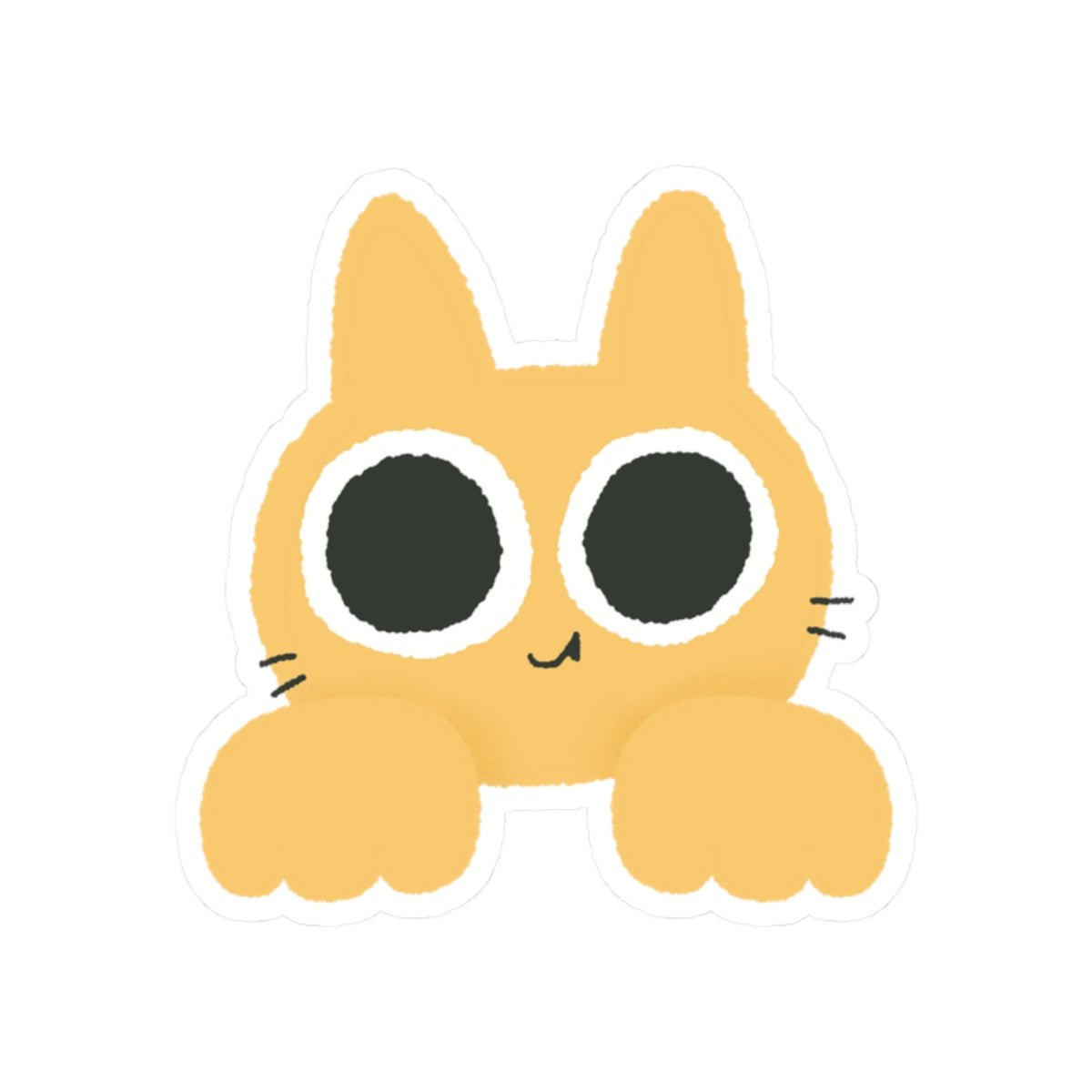 Sunny Peeker Cat Kiss - Cut Sticker - Canvasses