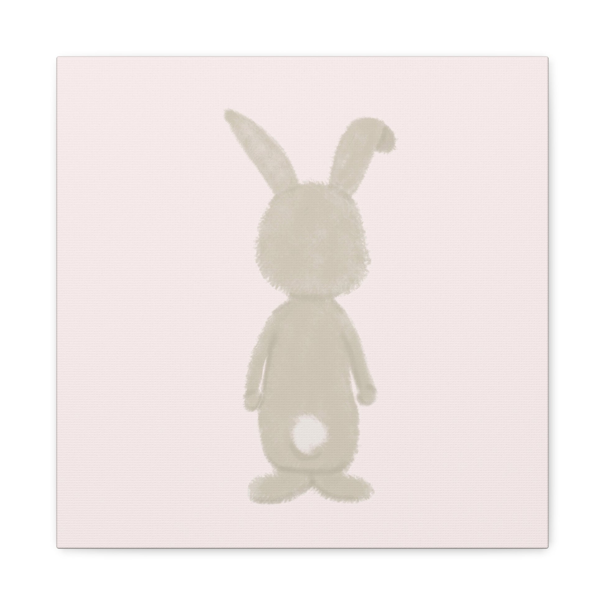 Pink Bunny Back Canvas Wall Art Square - Canvasses