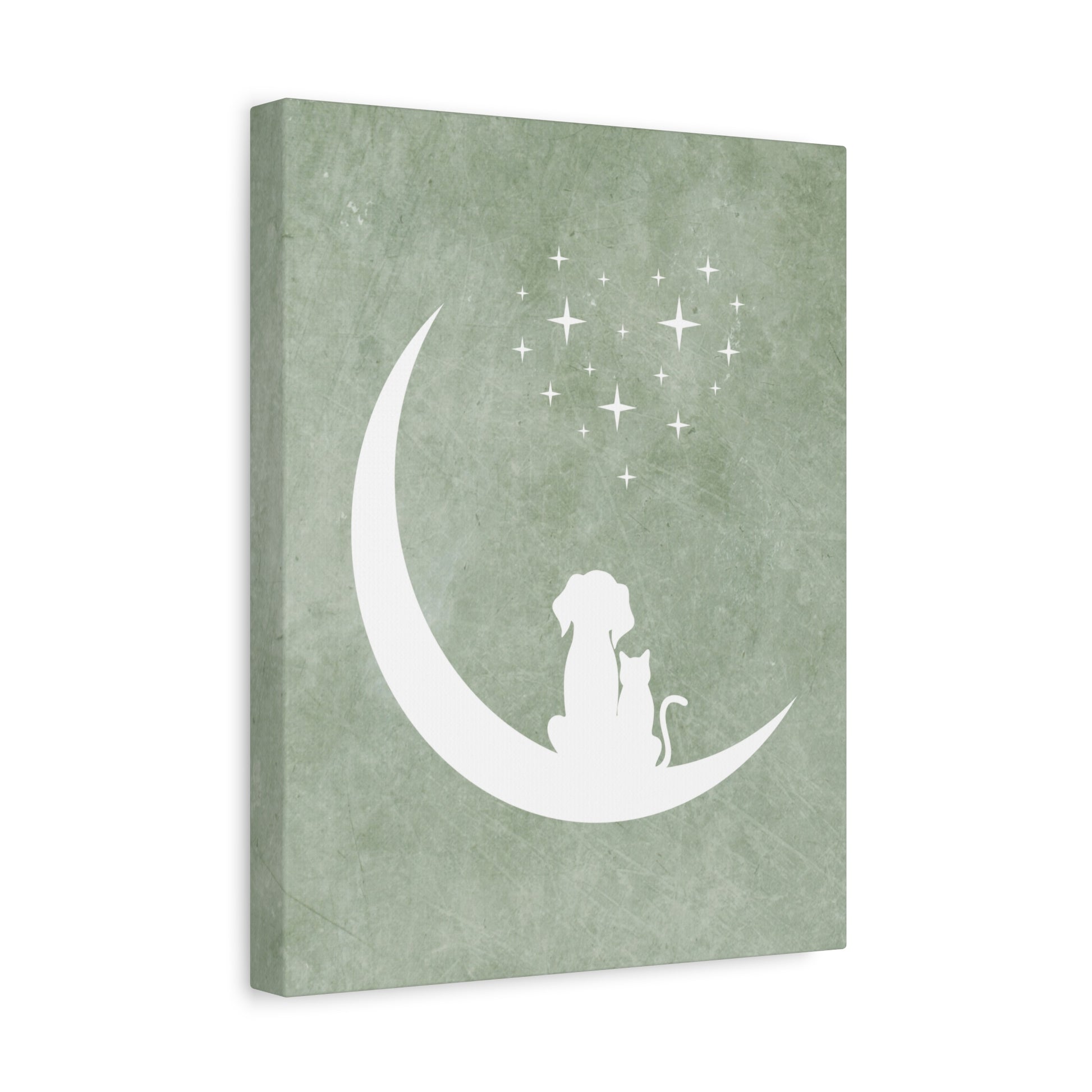 Moonlit Friends Canvas Wall Art Vertical - Canvasses