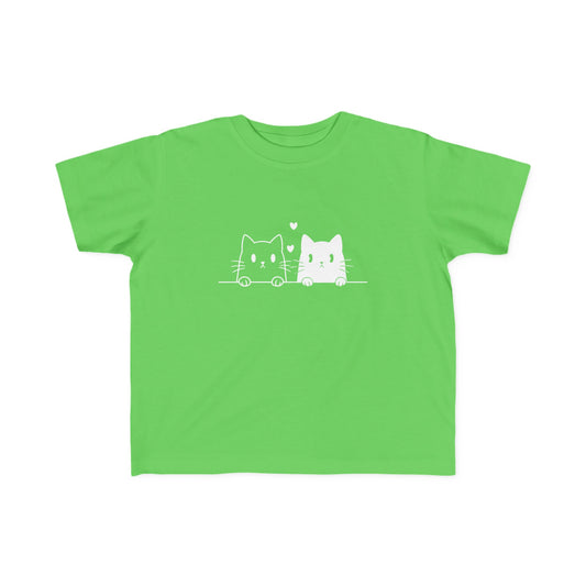 Kawaii Peekaboo Cat Toddlers 100% Cotton T-Shirt