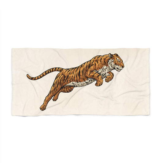 Tiger Leap Oversized Beach Towel - Canvasses