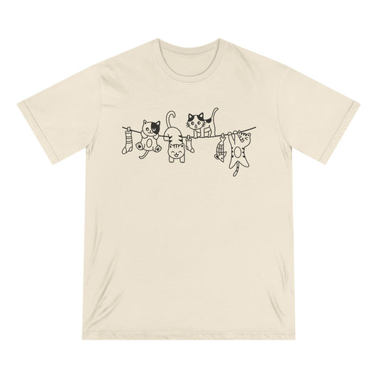 Hanging Cats Women 100% Organic Cotton T-Shirt - Canvasses