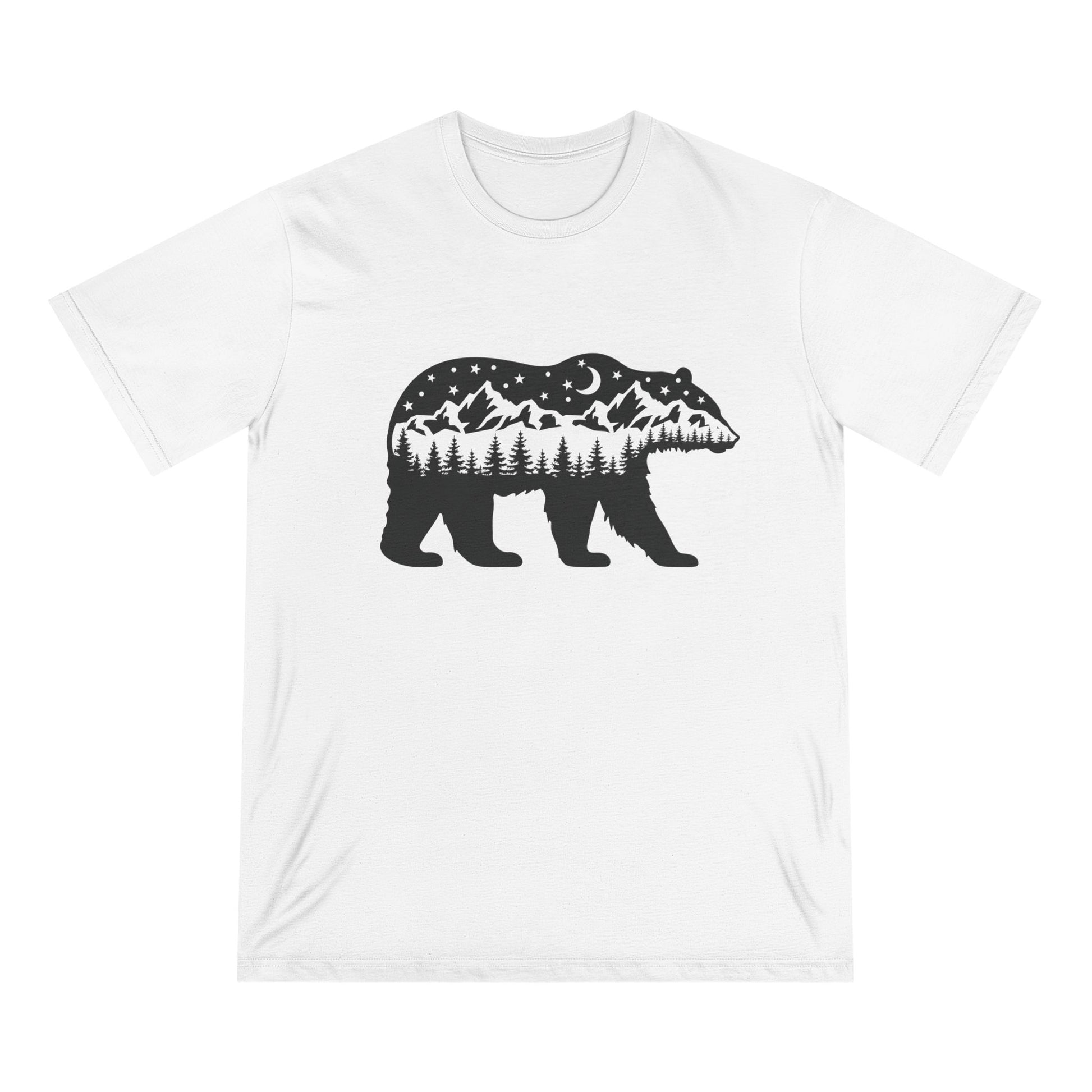 Silhouette Bear Men 100% Organic Cotton Staple T-Shirt - Canvasses