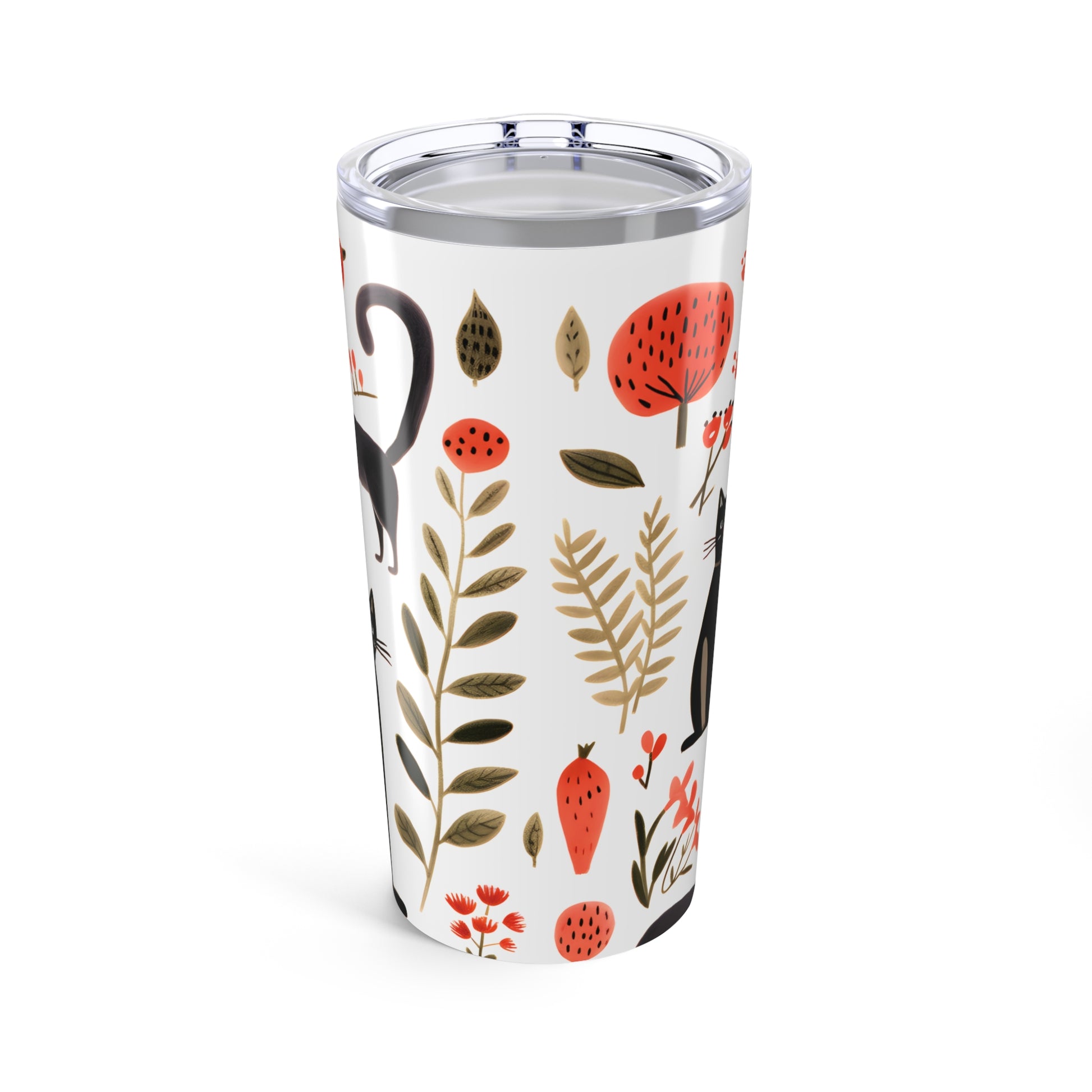 Folk Cat 20 oz Stainless Steel Tumbler - Canvasses