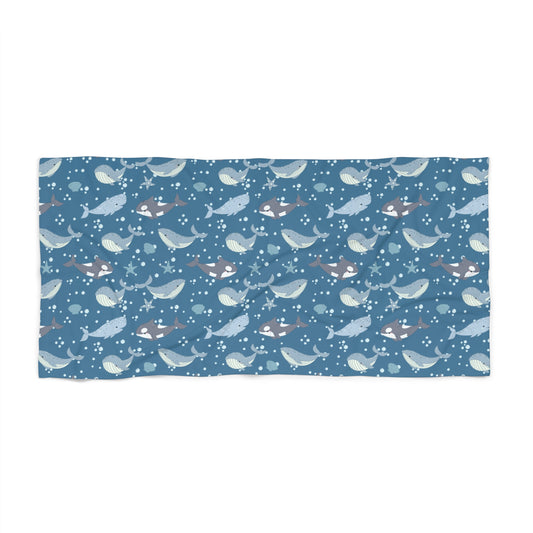 Whales Dream Oversized Beach Towel - Canvasses