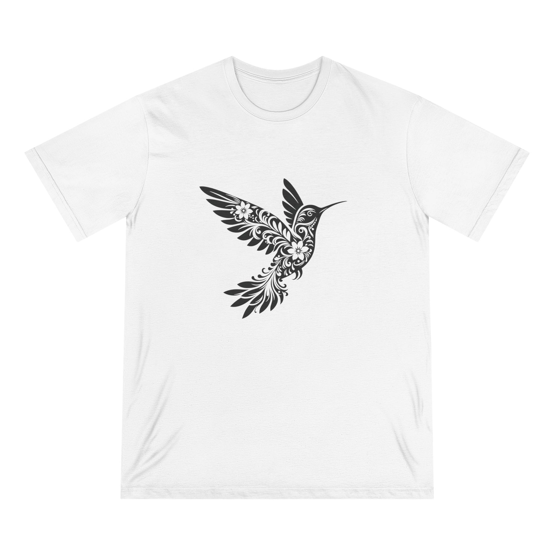 Floral Hummingbird Women 100% Organic Cotton T-Shirt - Canvasses