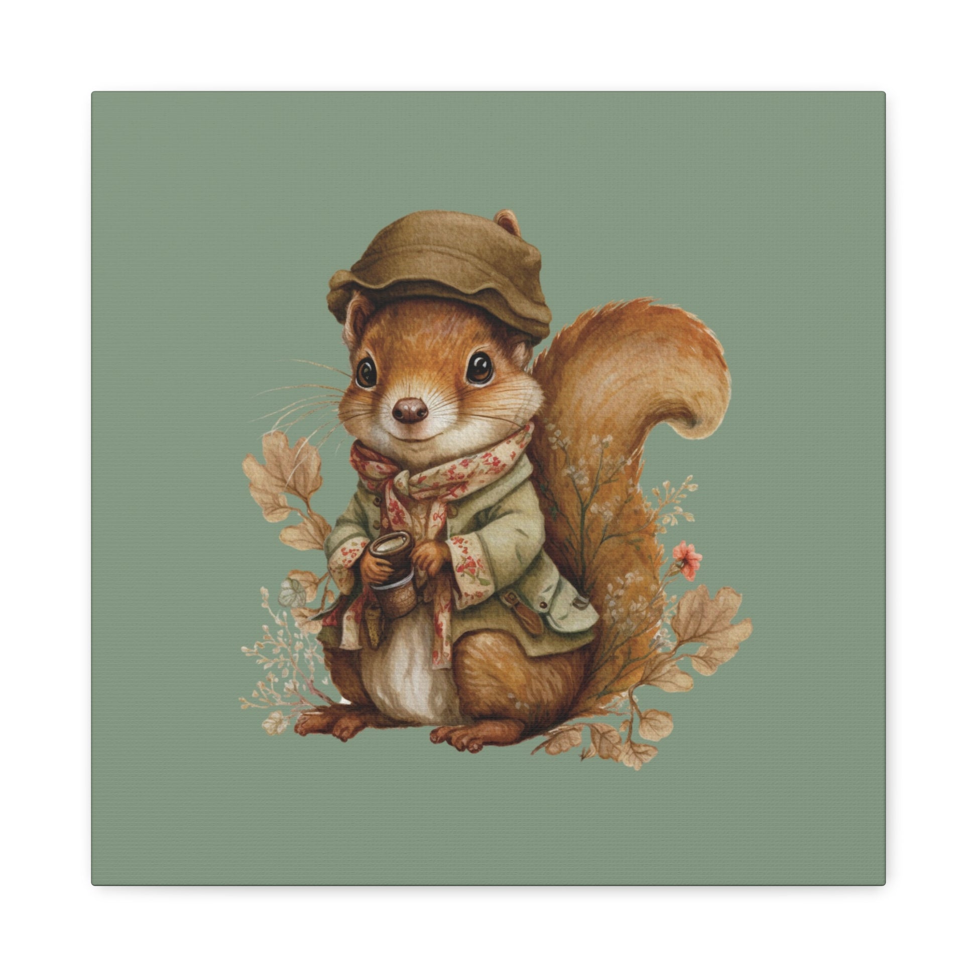 The Nut Collector Canvas Wall Art Square - Canvasses
