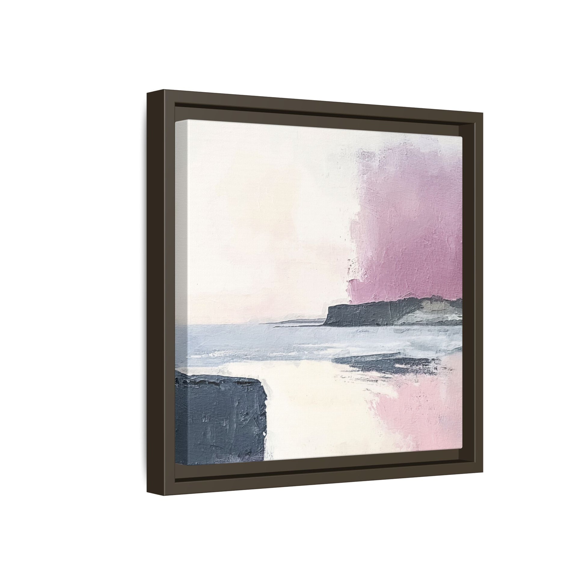 Lavender Ocean Framed Canvas Wall Art Square - Canvasses