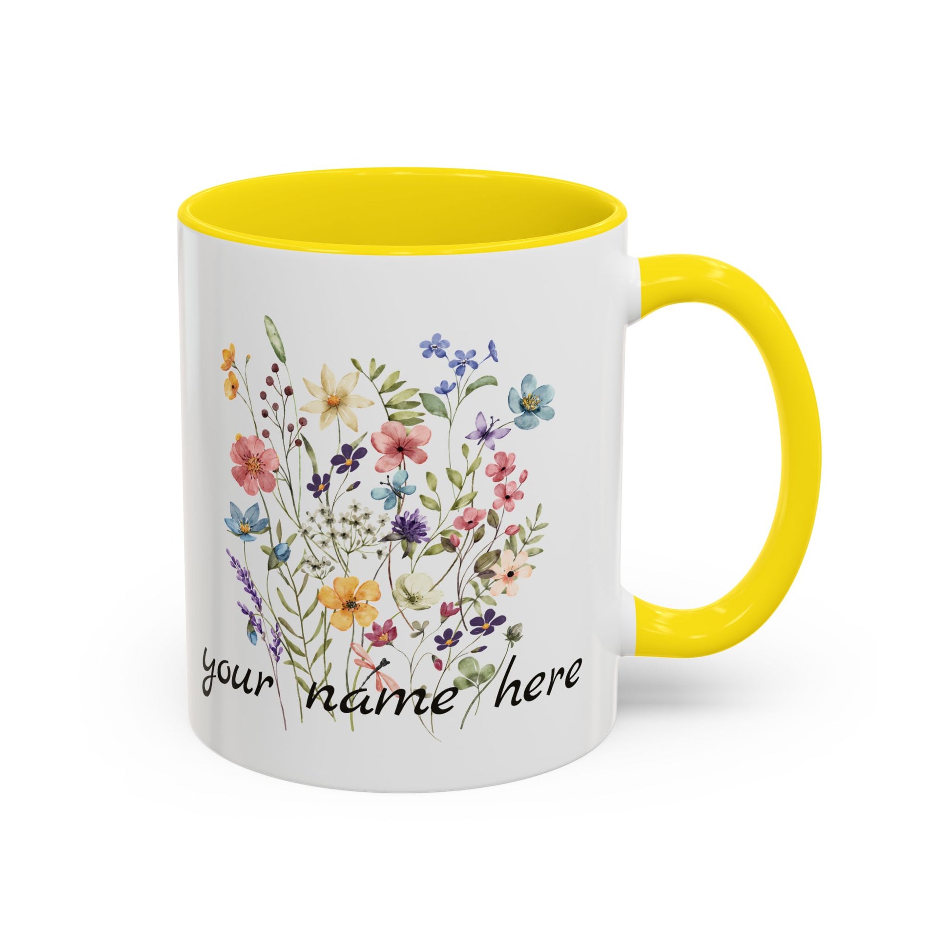 Wildflower Mix Personalized Accent Mug - Canvasses