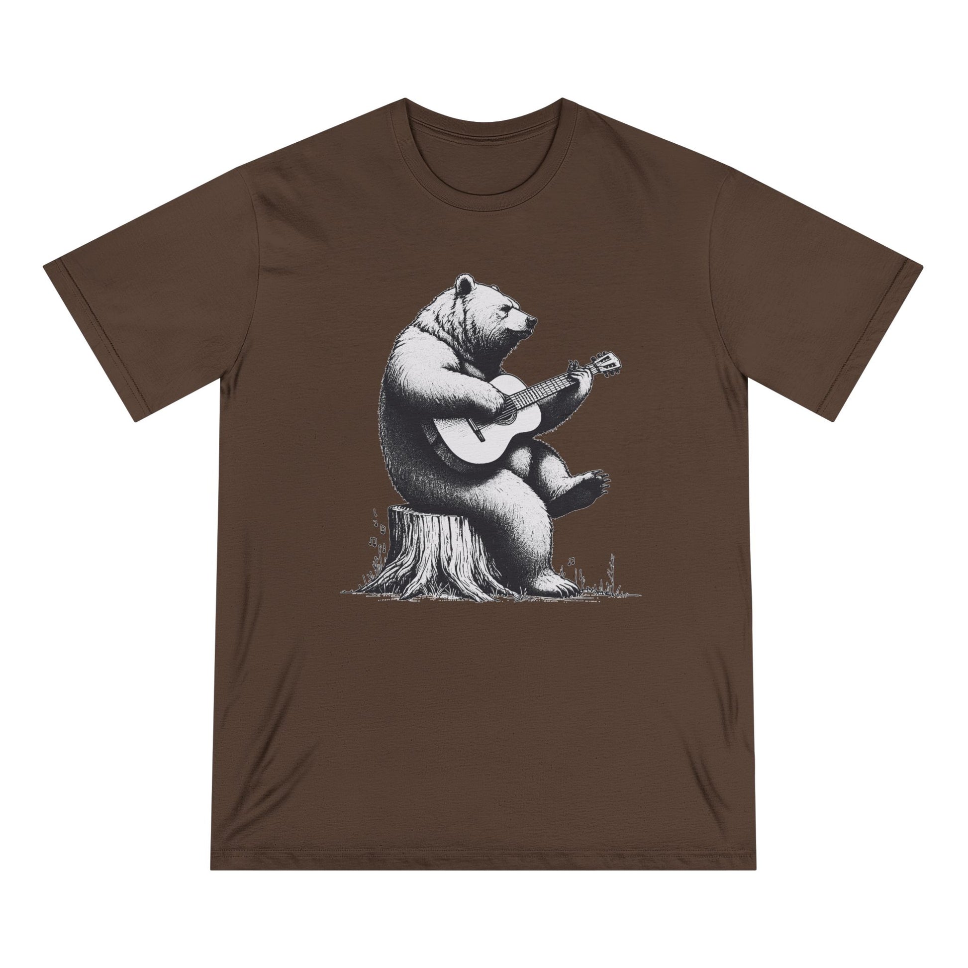 Guitar Bear Men 100% Organic Cotton Staple T-Shirt - Canvasses