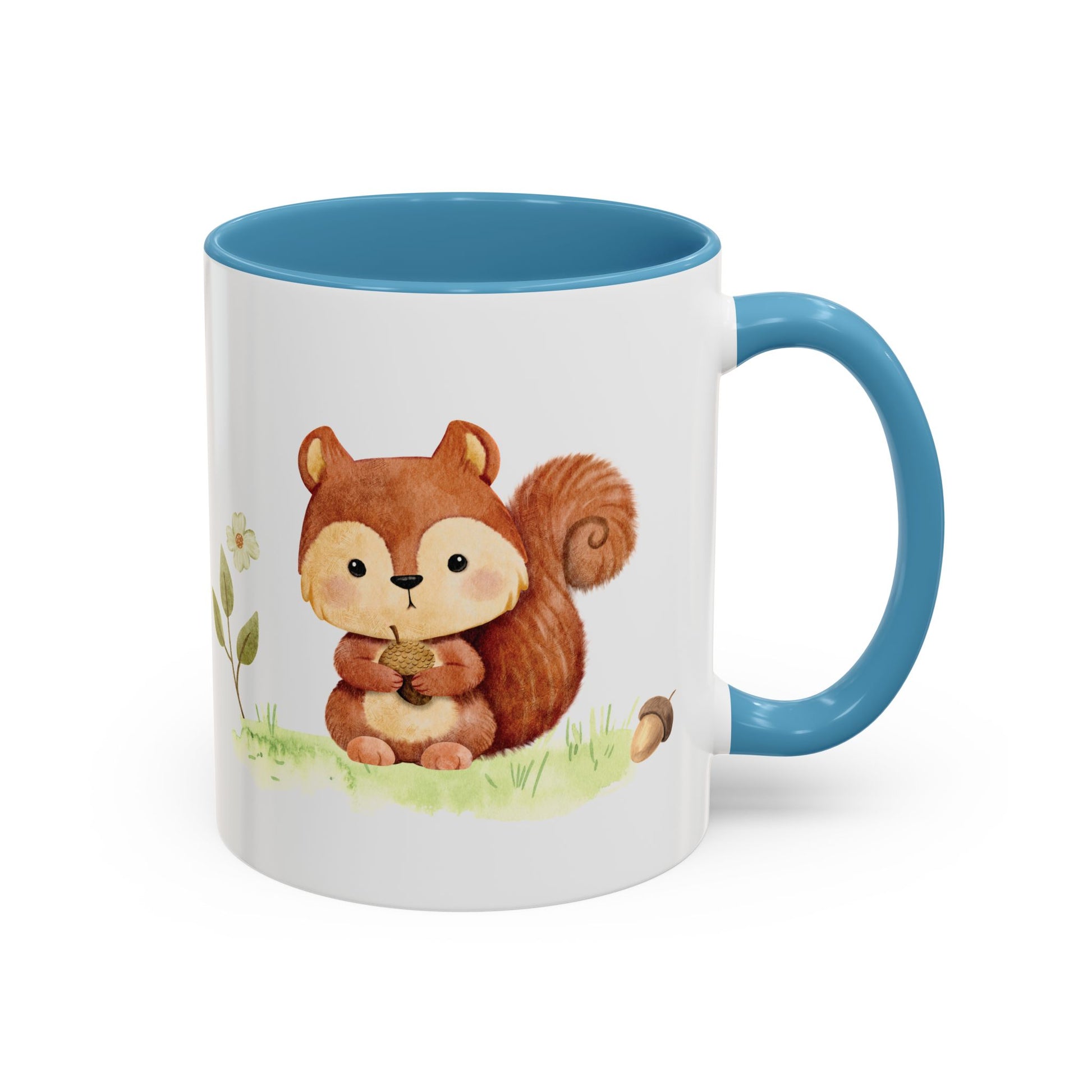 Watercolor Squirrel Accent Mug - Canvasses