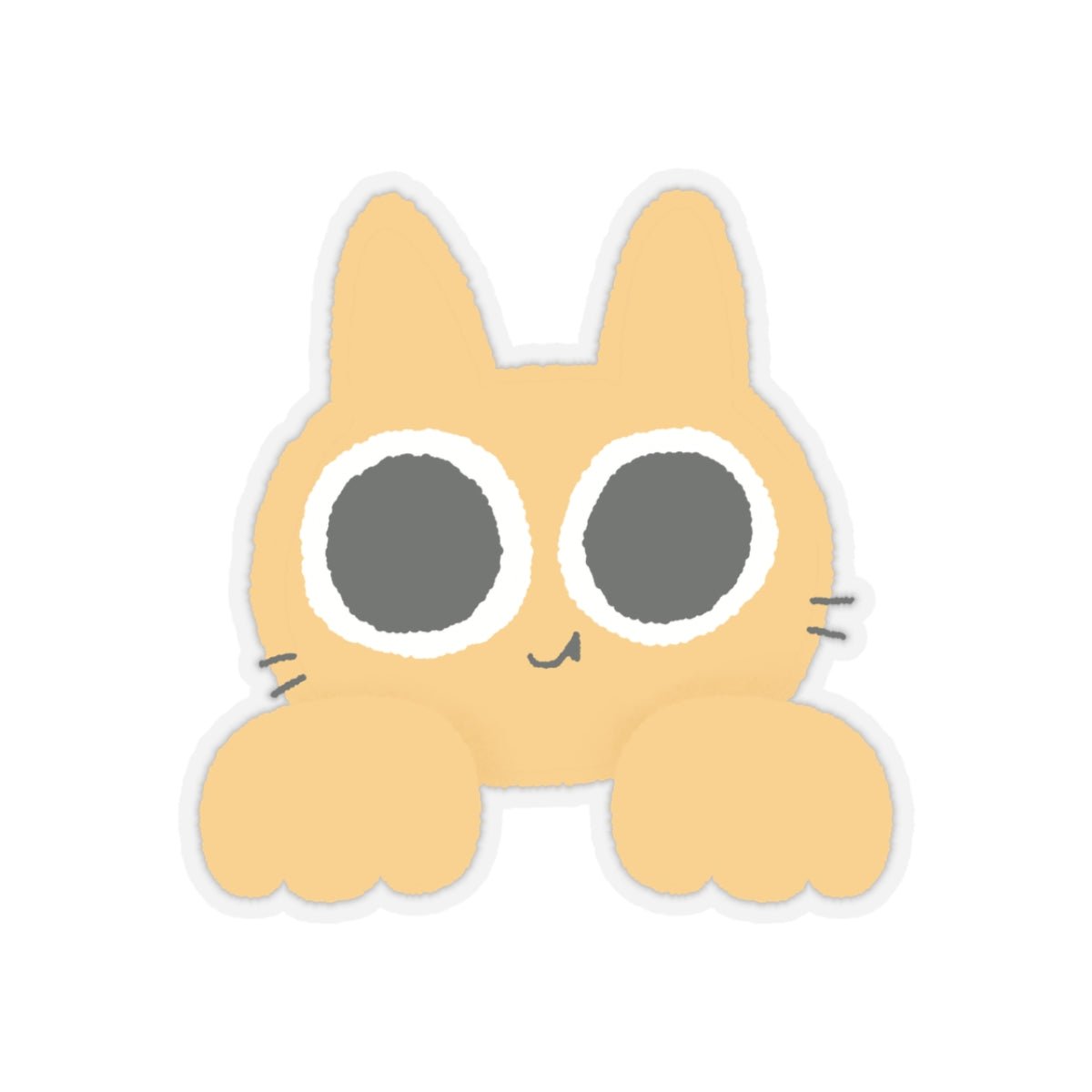 Sunny Peeker Cat Kiss - Cut Sticker - Canvasses