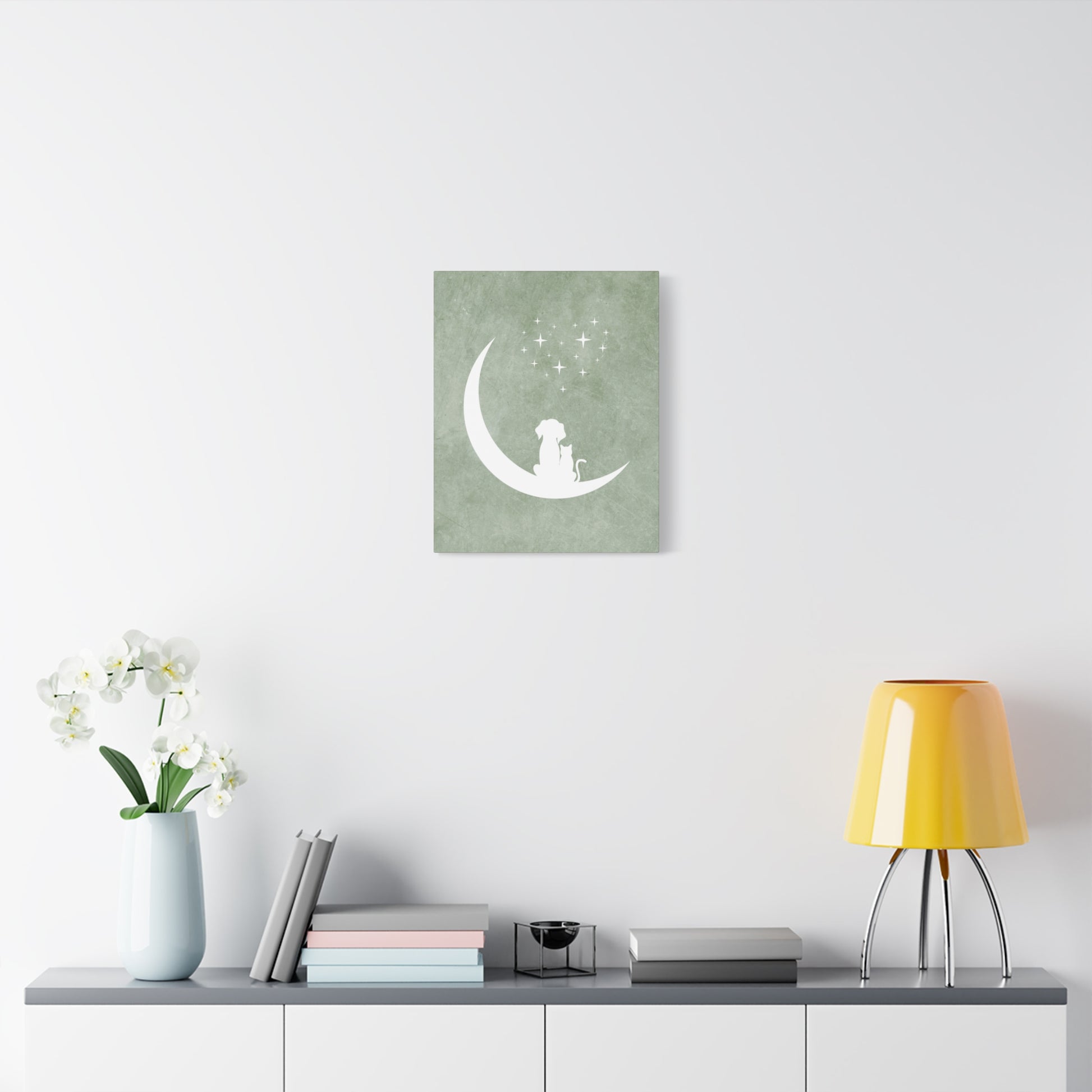 Moonlit Friends Canvas Wall Art Vertical - Canvasses