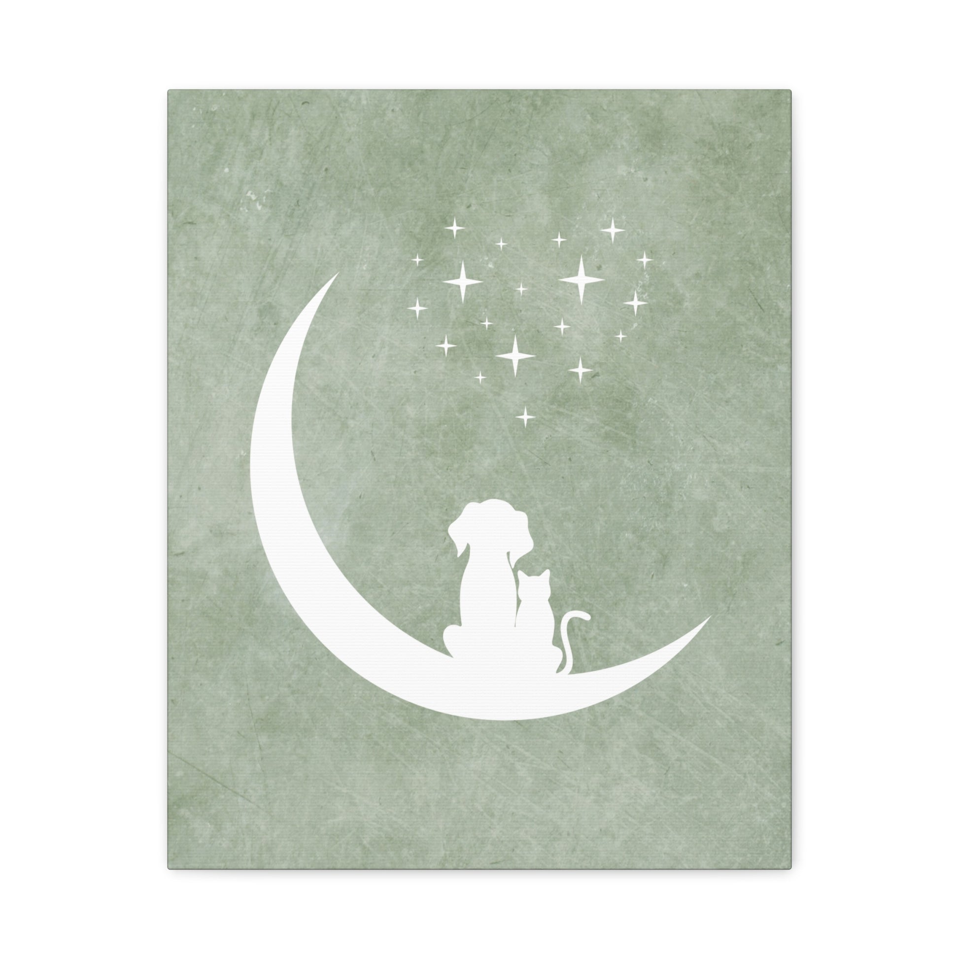 Moonlit Friends Canvas Wall Art Vertical - Canvasses