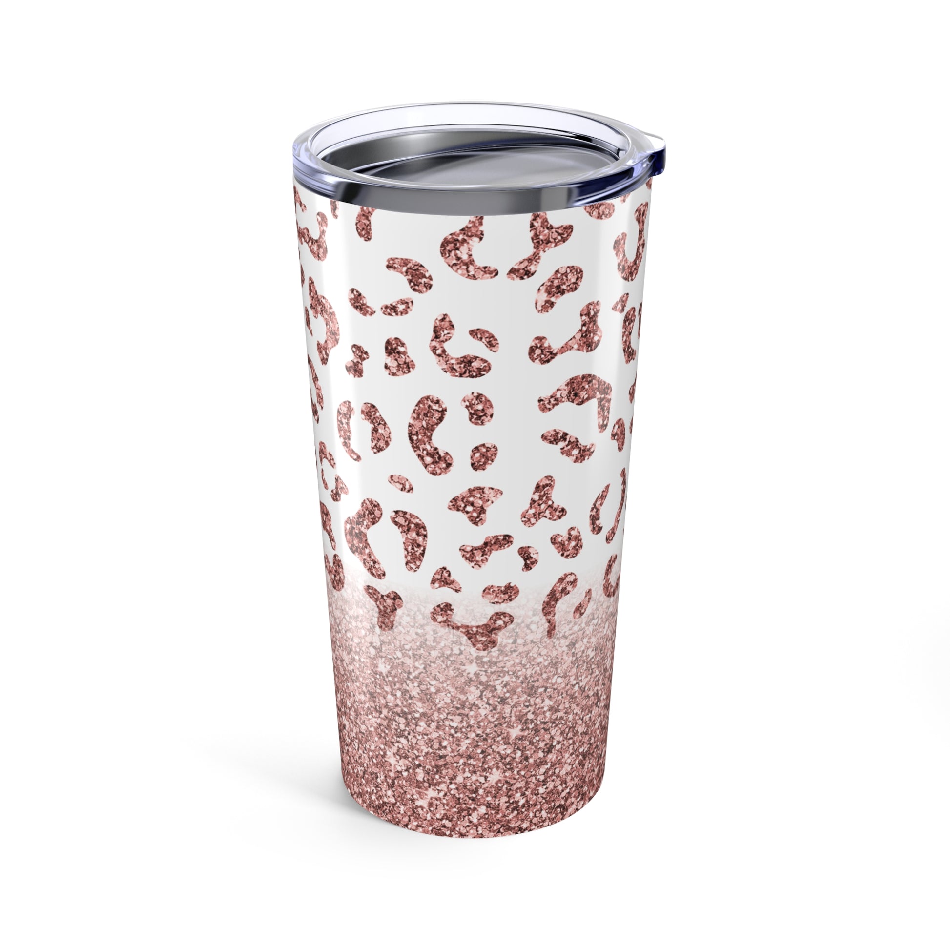 Pink Glitter Leopard 20 oz Stainless Steel Tumbler - Canvasses
