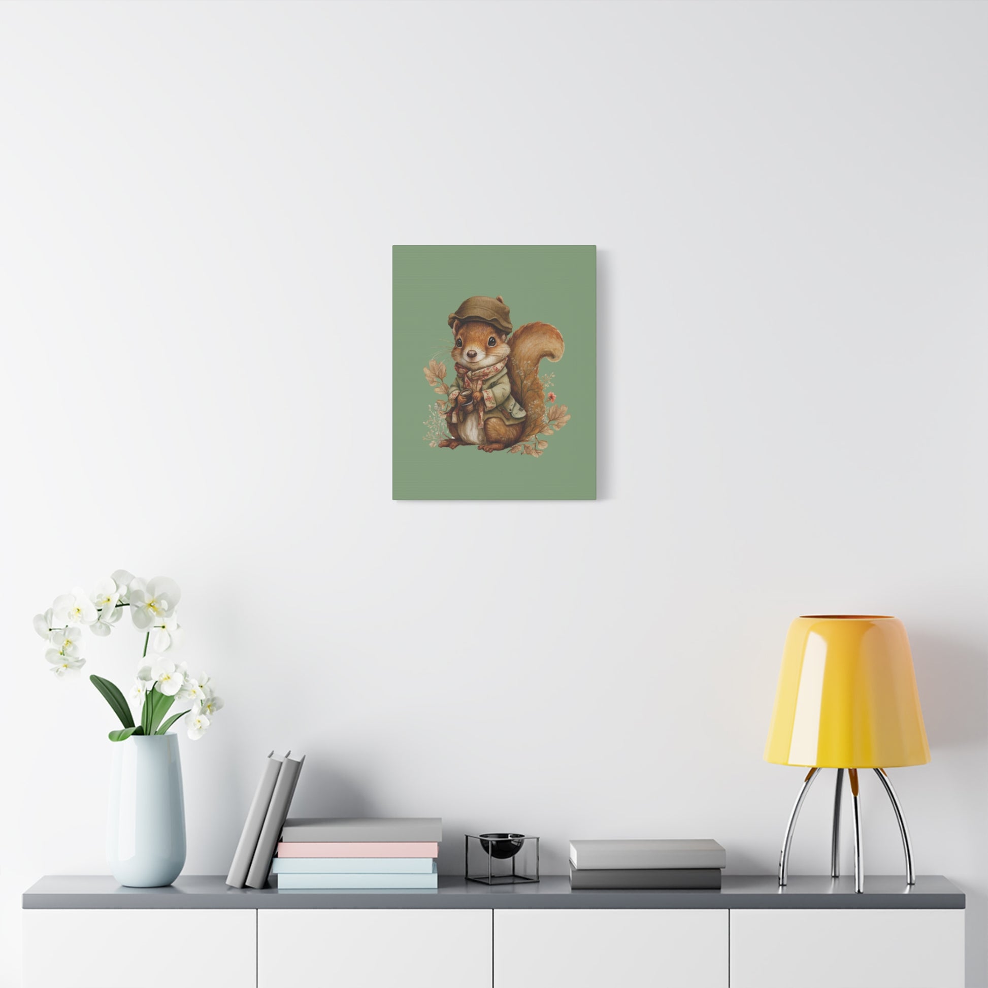 The Nut Collector Canvas Wall Art Vertical - Canvasses