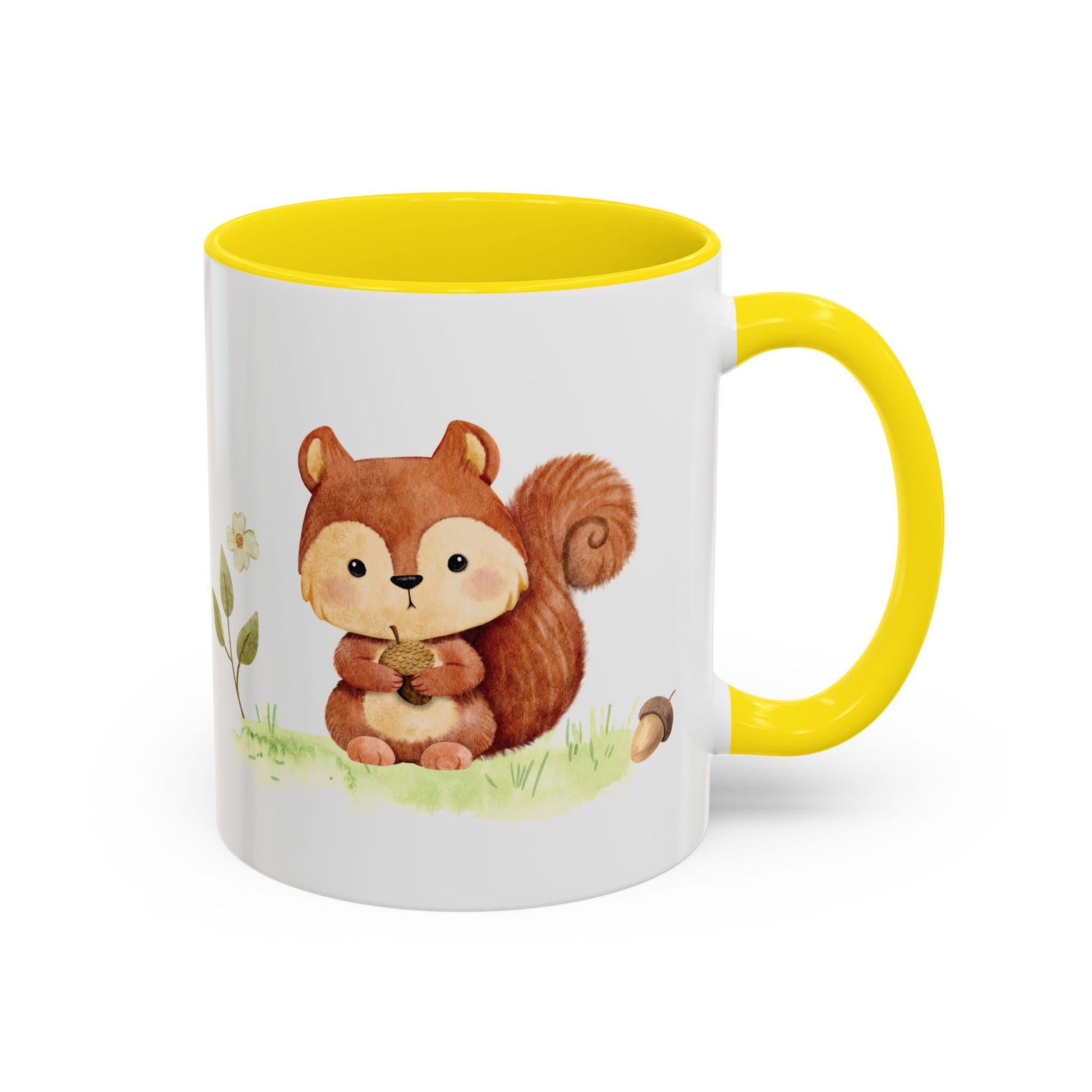 Watercolor Squirrel Accent Mug - Canvasses