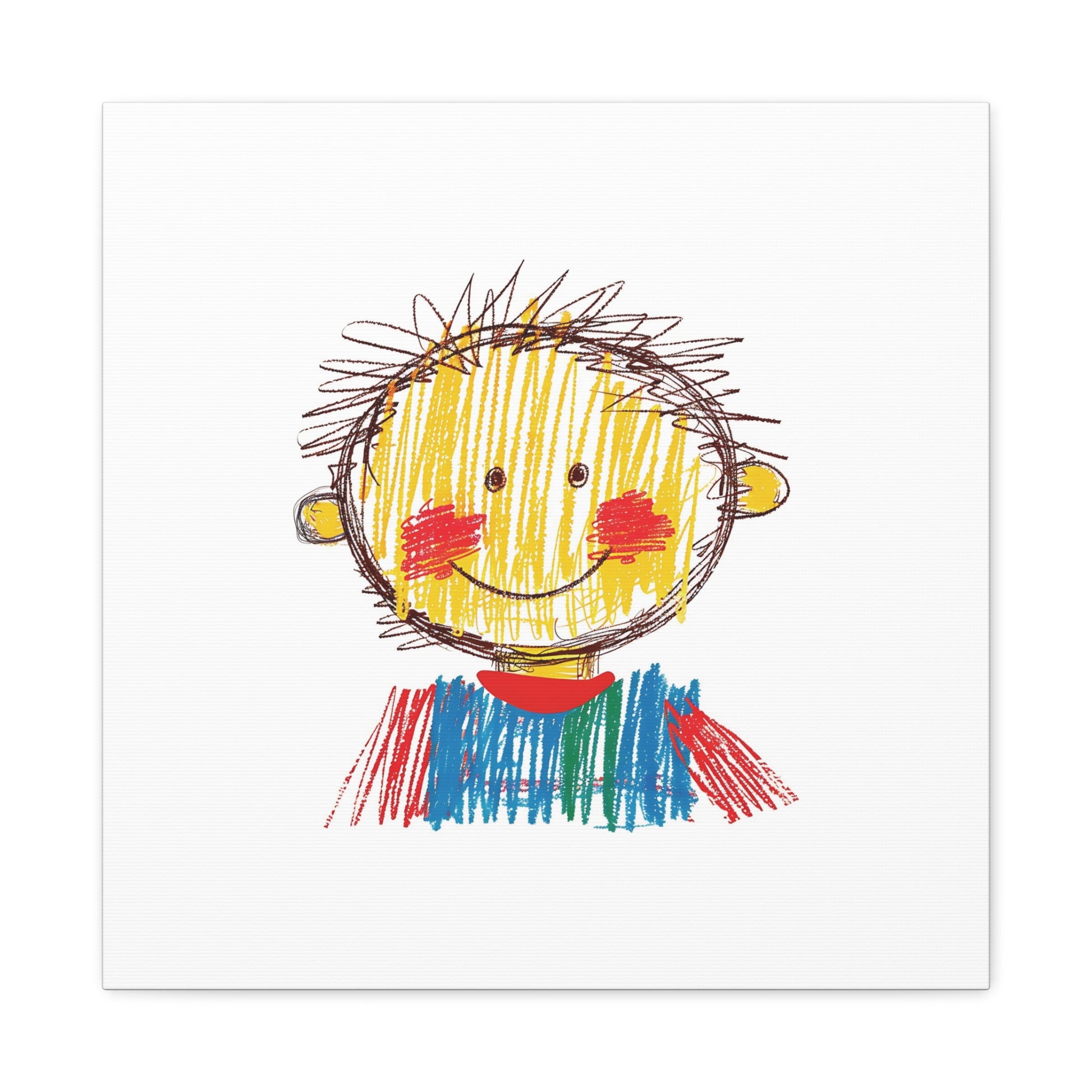 Crayon Kid Canvas Wall Art Square - Canvasses