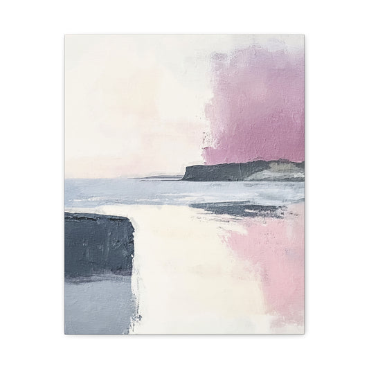 Lavender Ocean Canvas Wall Art Vertical - Canvasses