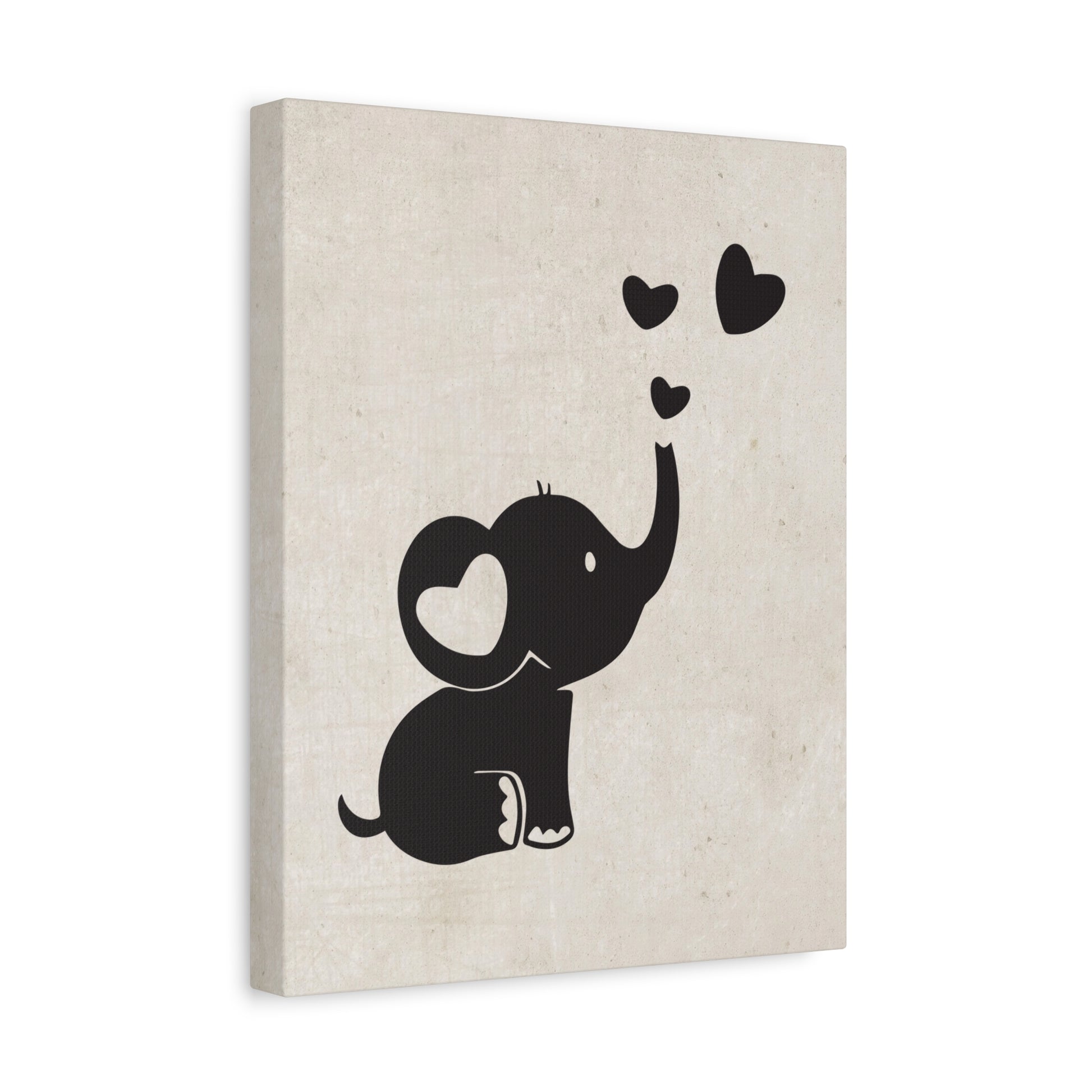 Elephant Silhouette Canvas Wall Art Vertical - Canvasses