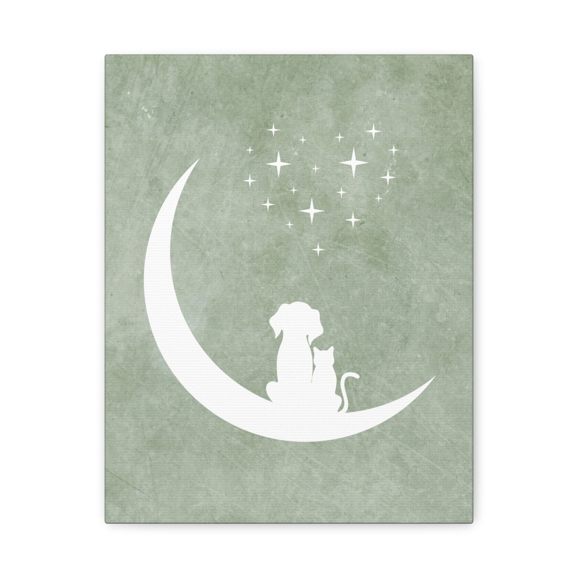 Moonlit Friends Canvas Wall Art Vertical - Canvasses