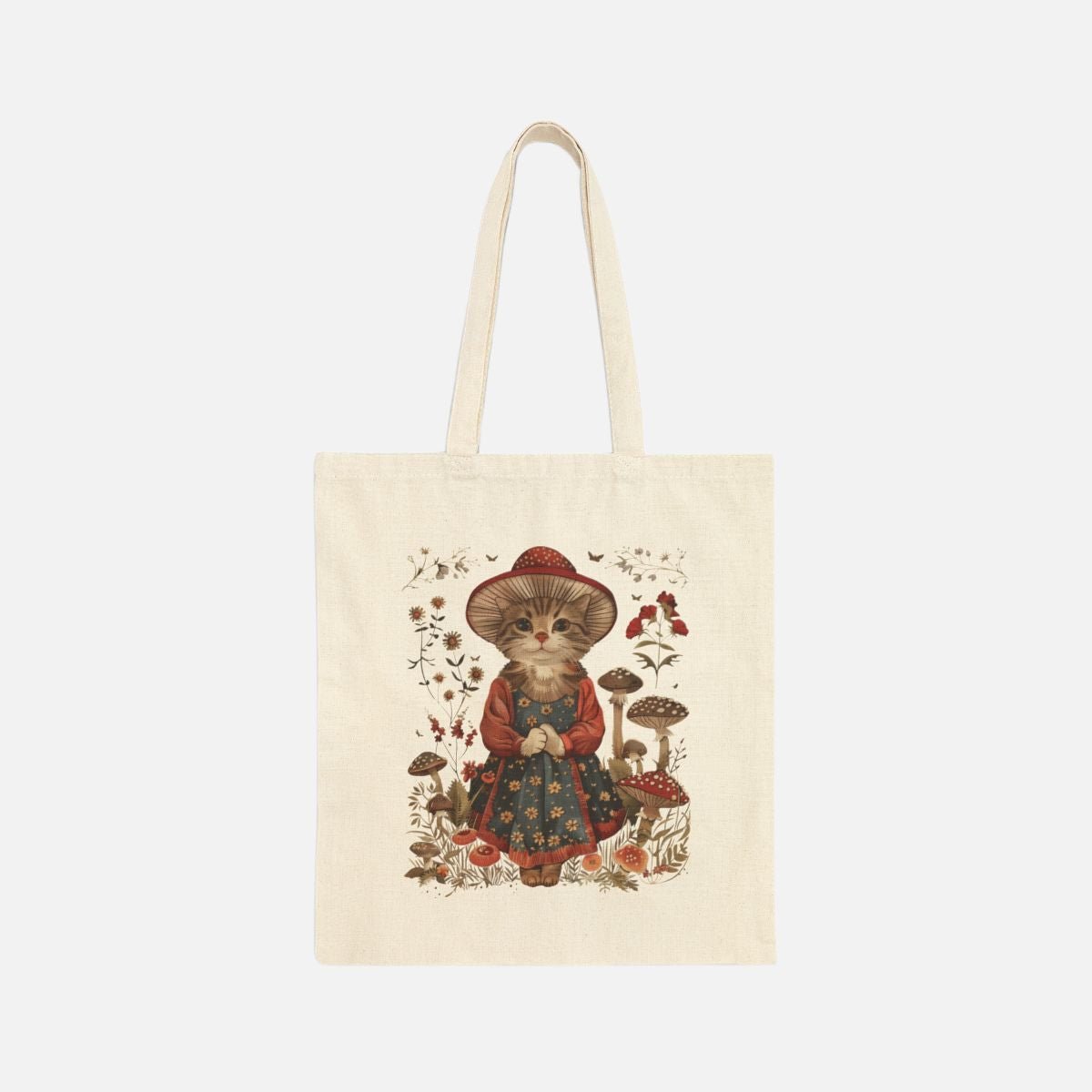Cottage Cat Canvas Tote Bag - Canvasses