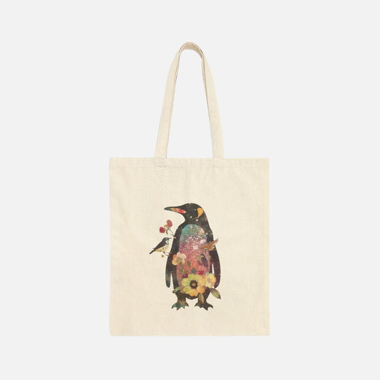 Cottage Penguin Canvas Tote Bag - Canvasses