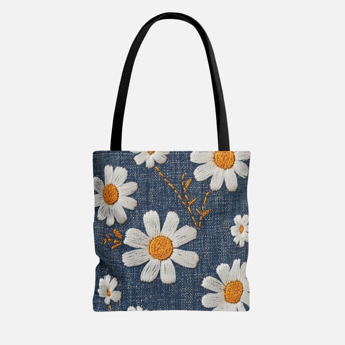 Denim Daisy Tote Bag - Canvasses