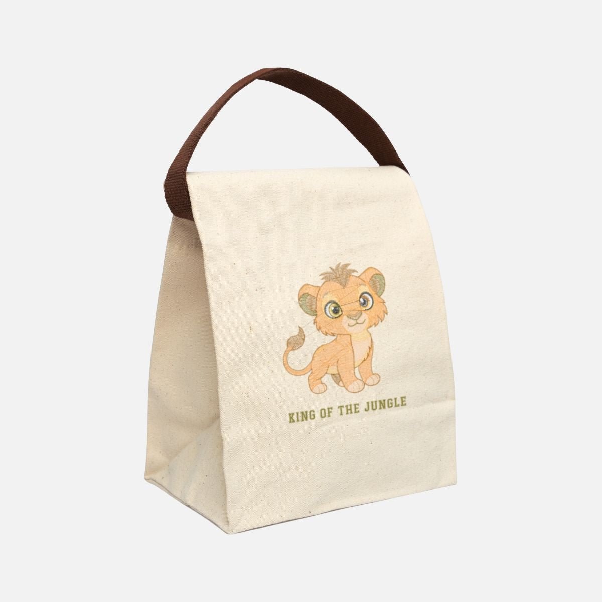 Embroidery - Inspired King of the Jungle Canvas Lunch Bag - Canvasses
