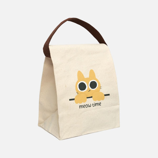 Meow Time Canvas Lunch Bag - Canvasses