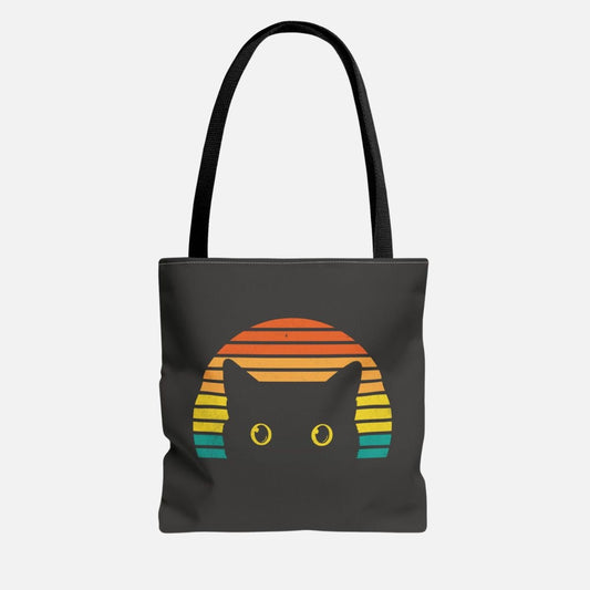 Retro Black Cat Tote Bag - Canvasses