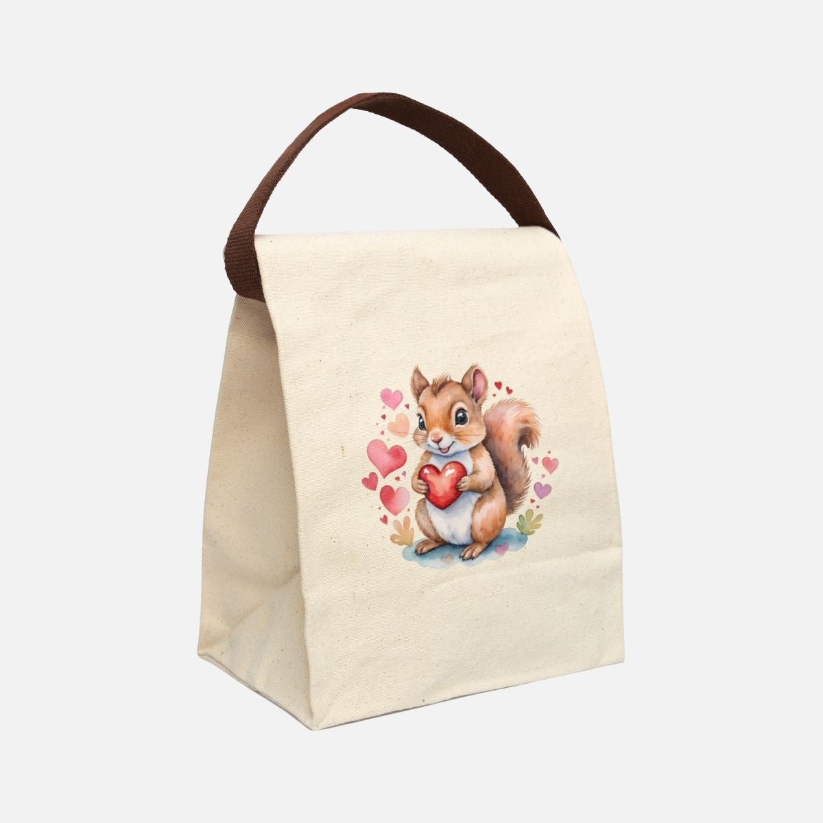 Squirrel Hearts Canvas Lunch Bag - Canvasses