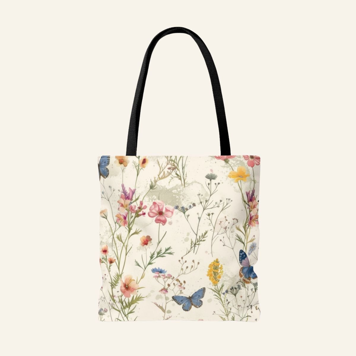 Vintage Wildflower Tote Bag - Canvasses