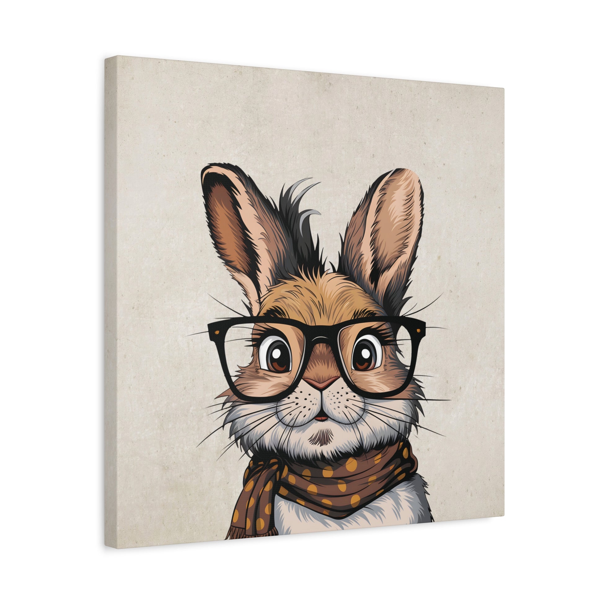 School Rabbit Canvas Wall Art Square - Canvasses