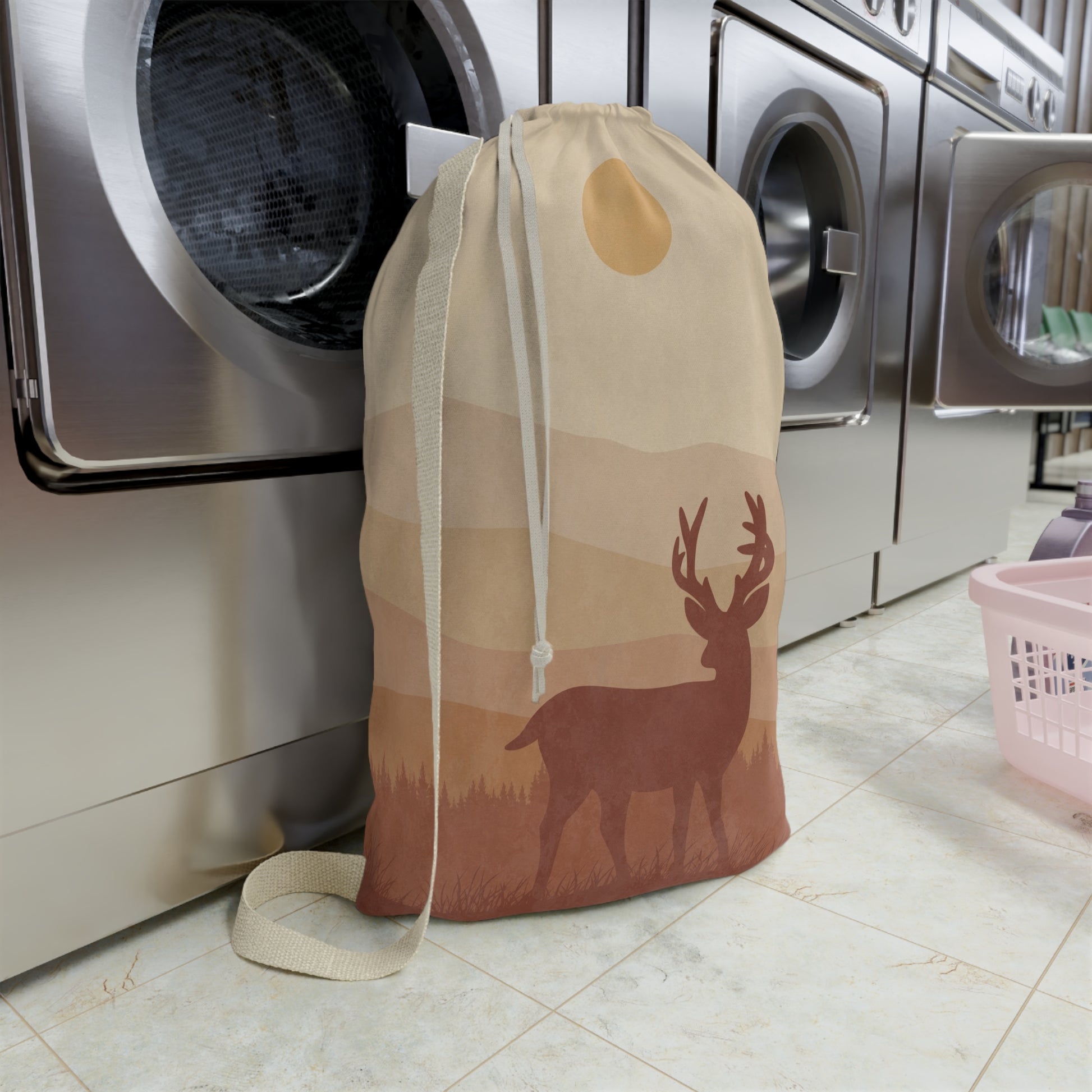 Boho Moose Laundry Bag - Canvasses