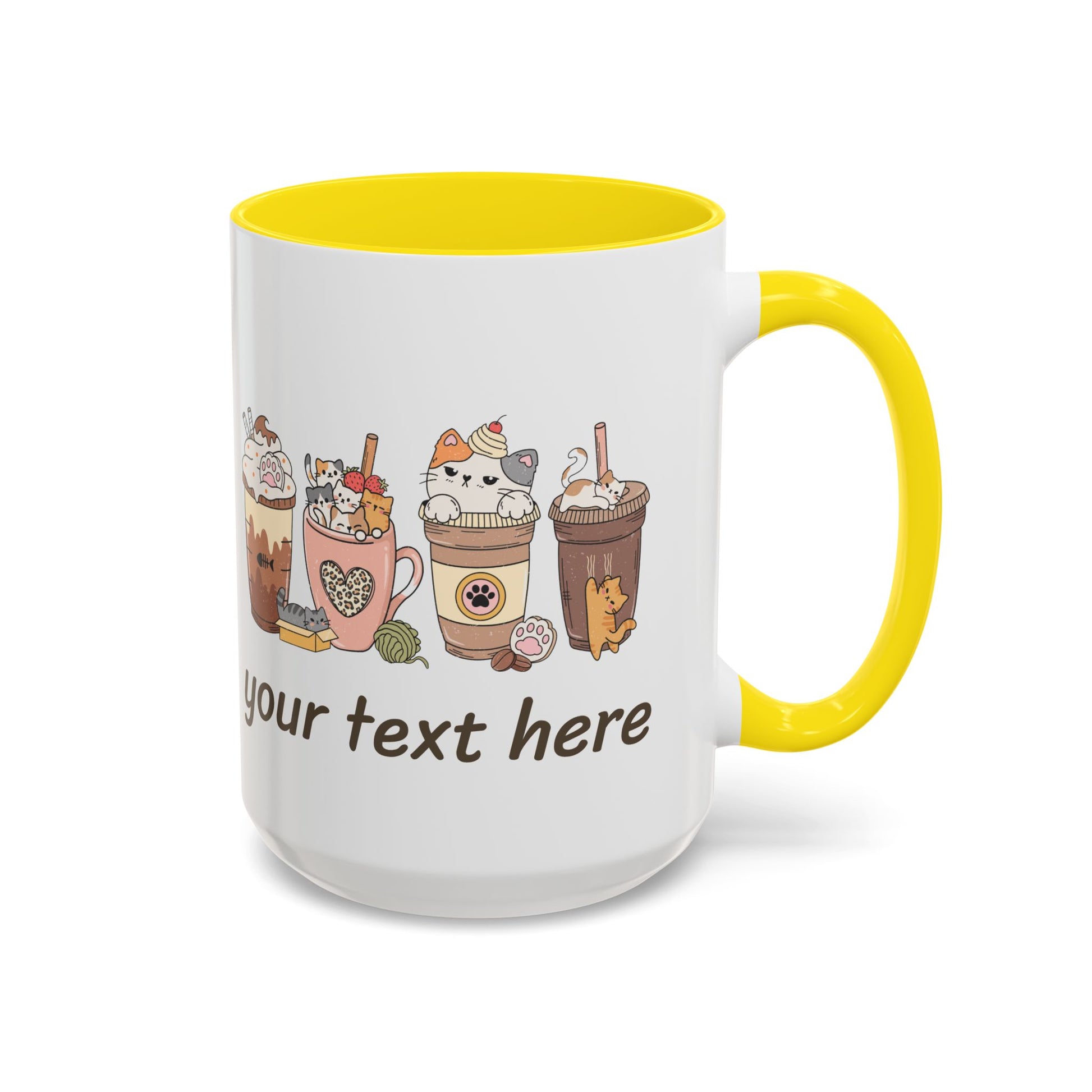 Coffee & Cats Personalized Accent Mug - Canvasses