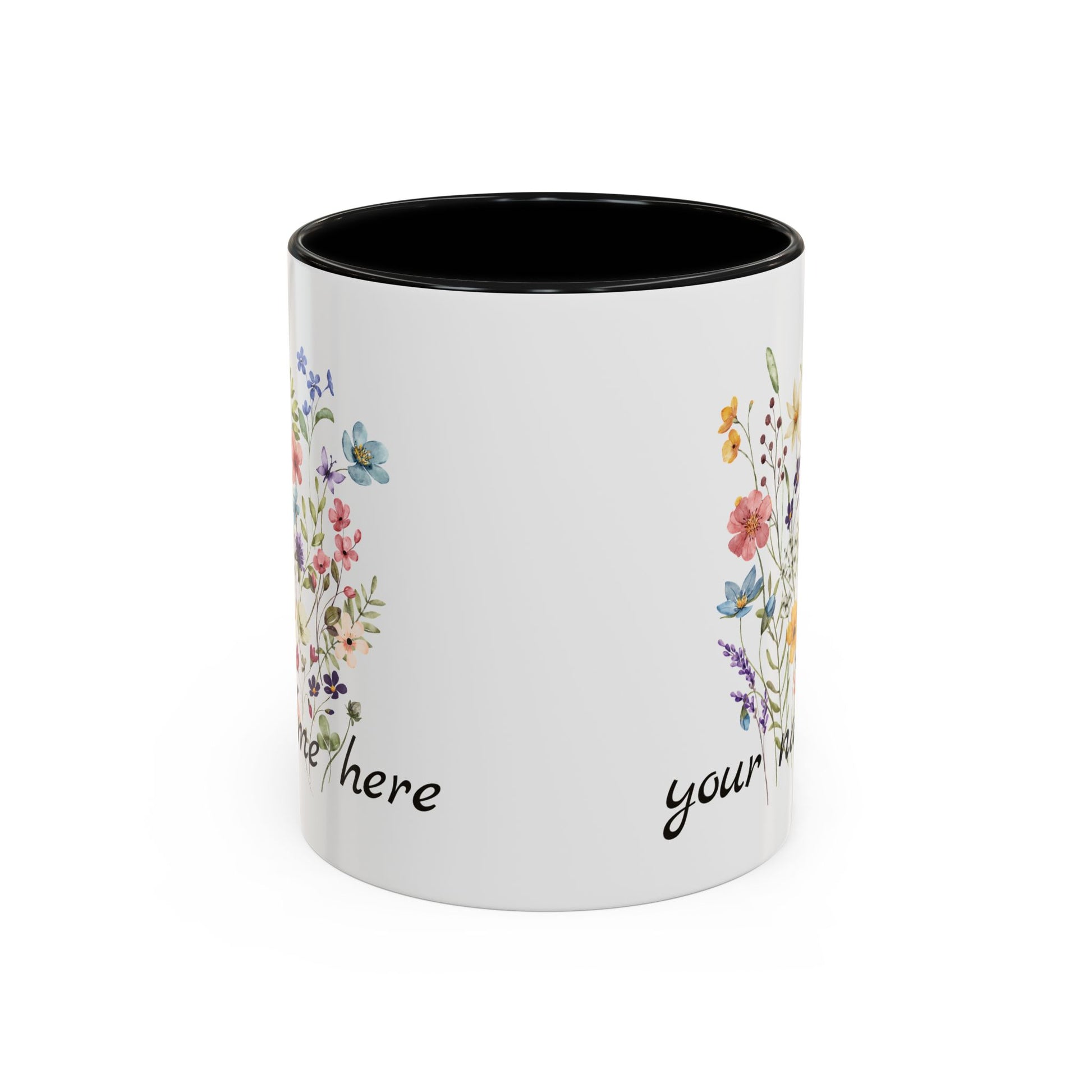 Wildflower Mix Personalized Accent Mug - Canvasses