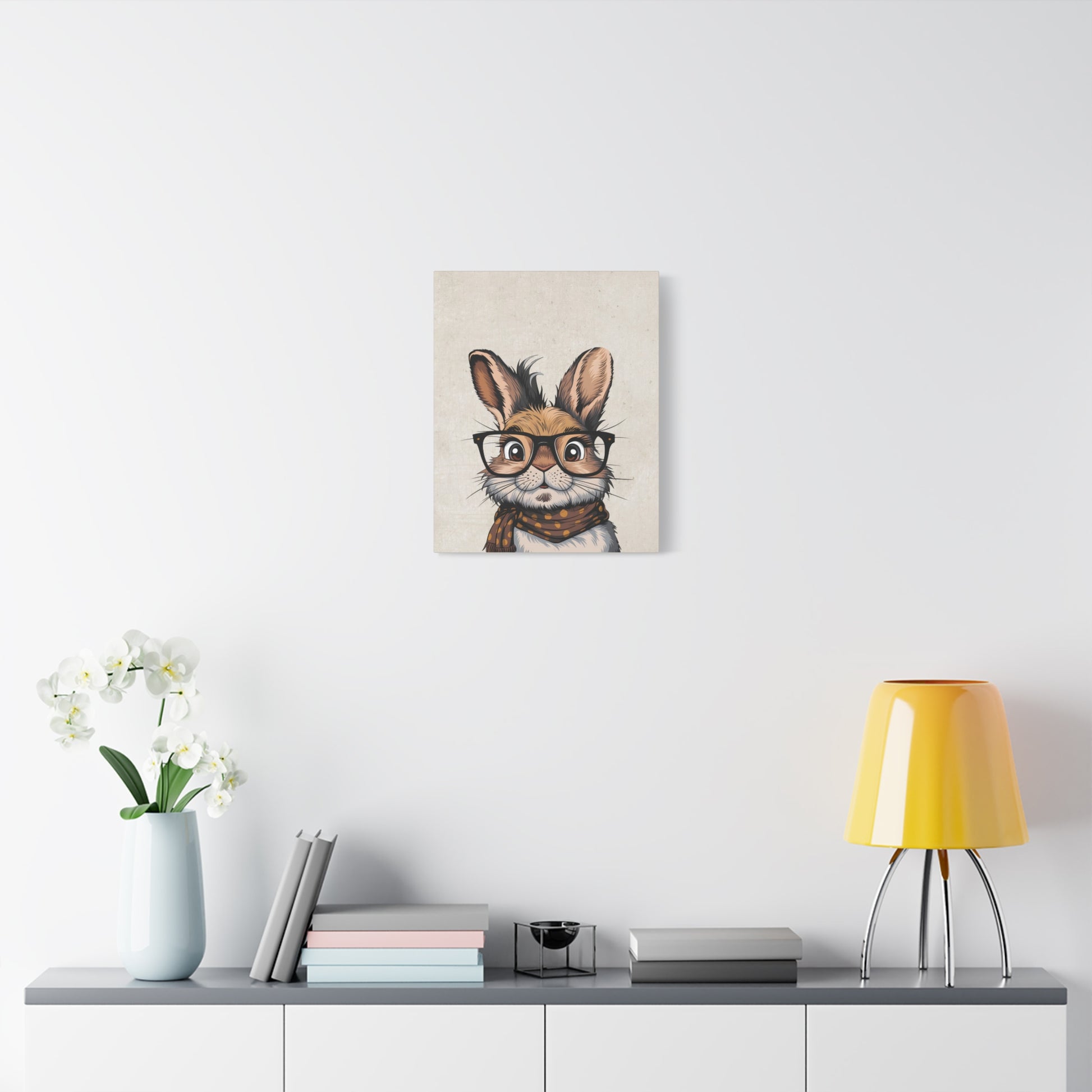 School Rabbit Canvas Wall Art Vertical - Canvasses
