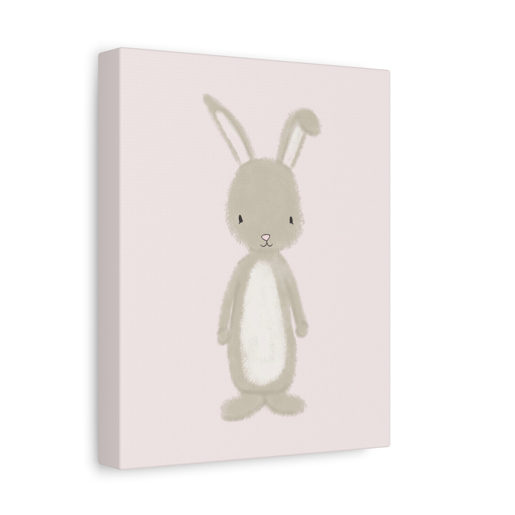Pink Bunny Canvas Wall Art Vertical - Canvasses