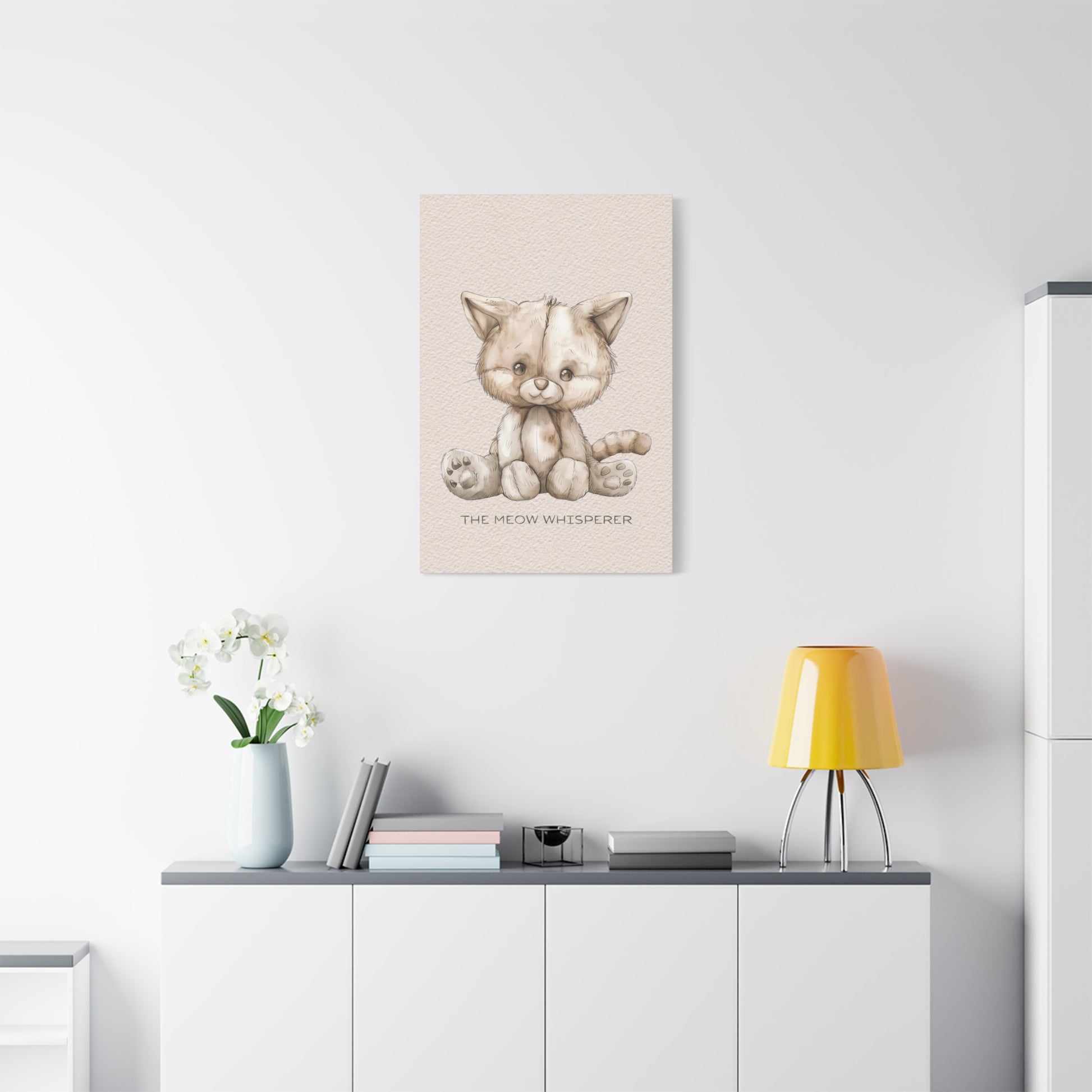 Meow Whisperer Canvas Wall Art Vertical - Canvasses