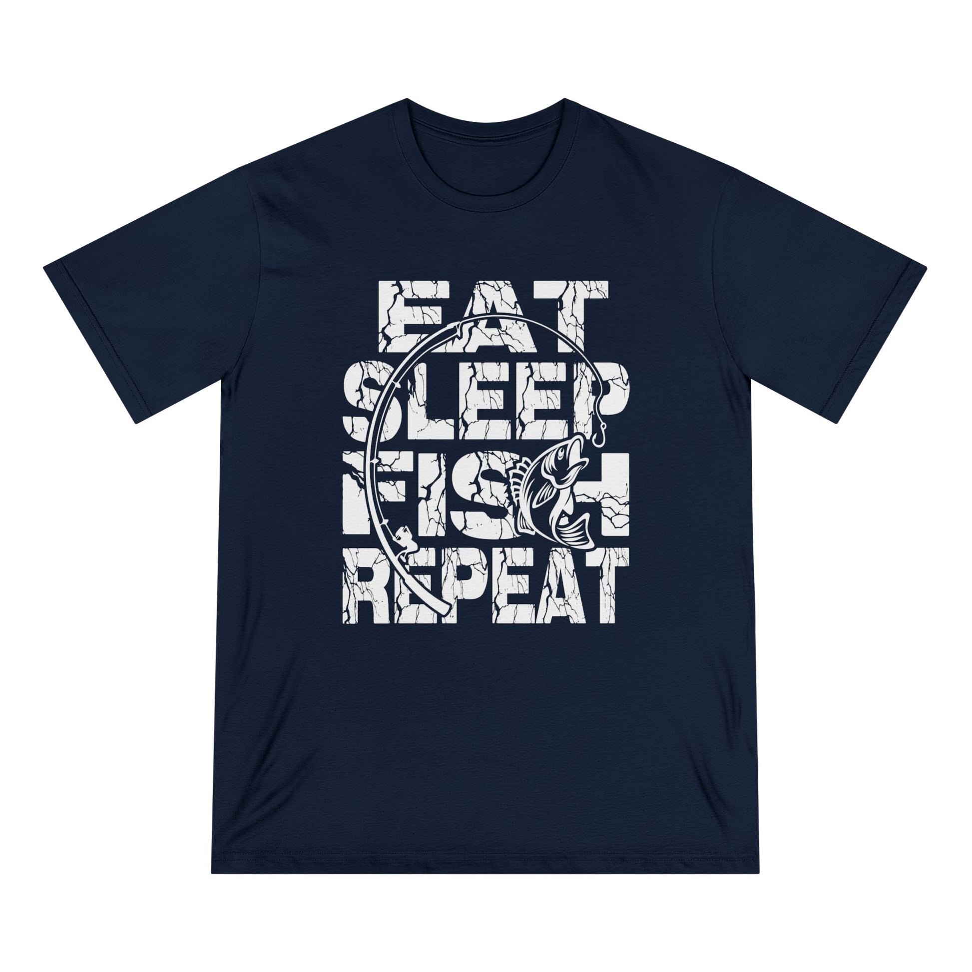 Fish Repeat Men 100% Organic Cotton Staple T-Shirt - Canvasses