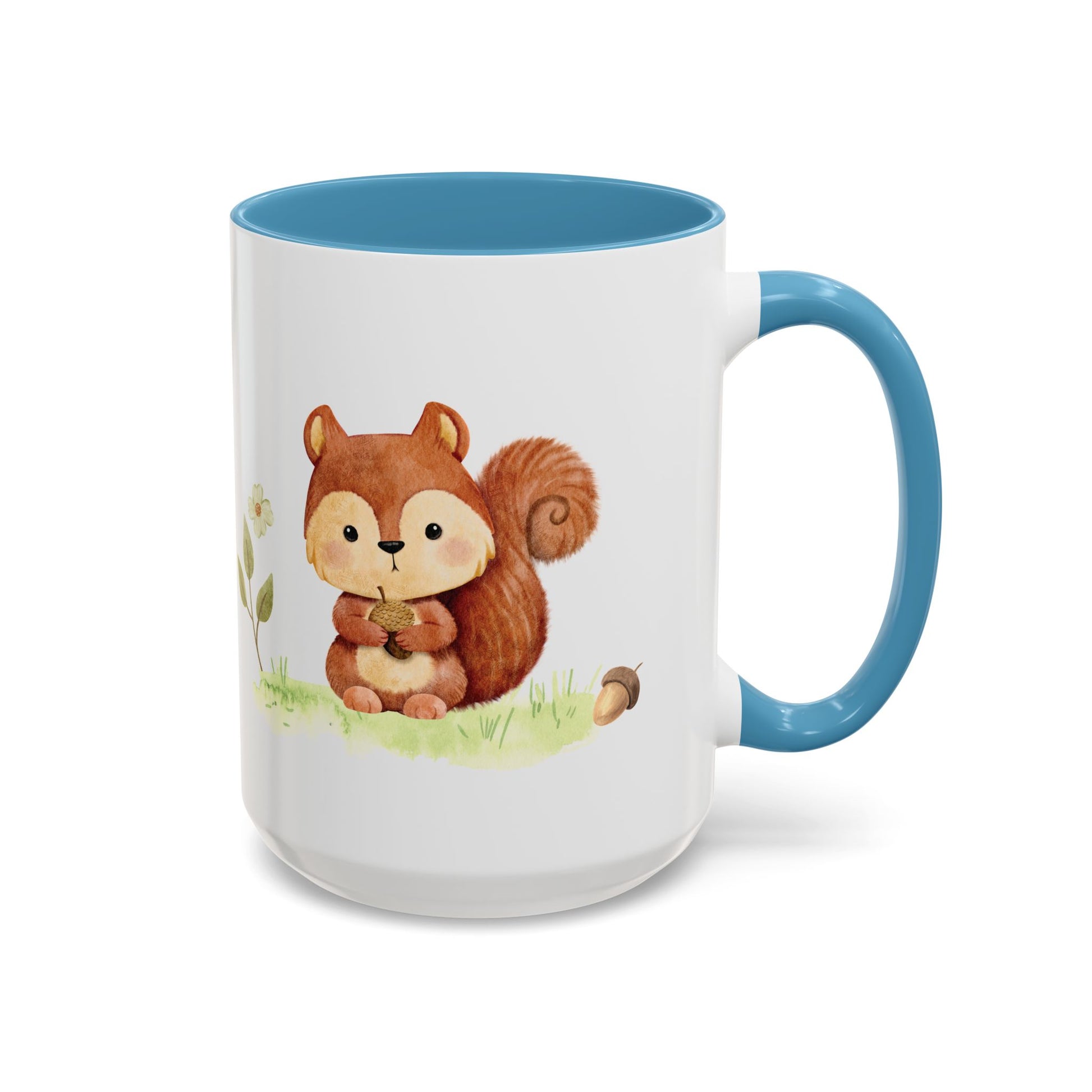 Watercolor Squirrel Accent Mug - Canvasses
