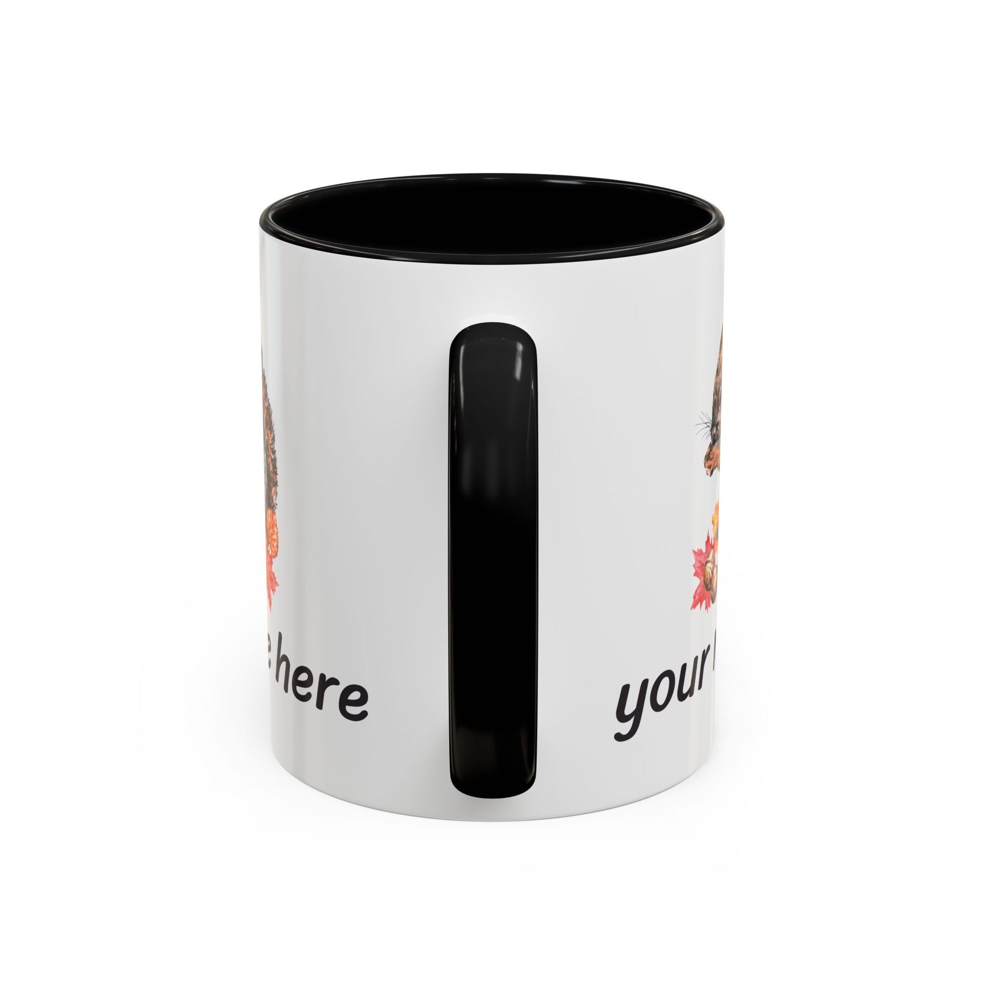 Autumn Squirrel Personalized Accent Mug - Canvasses