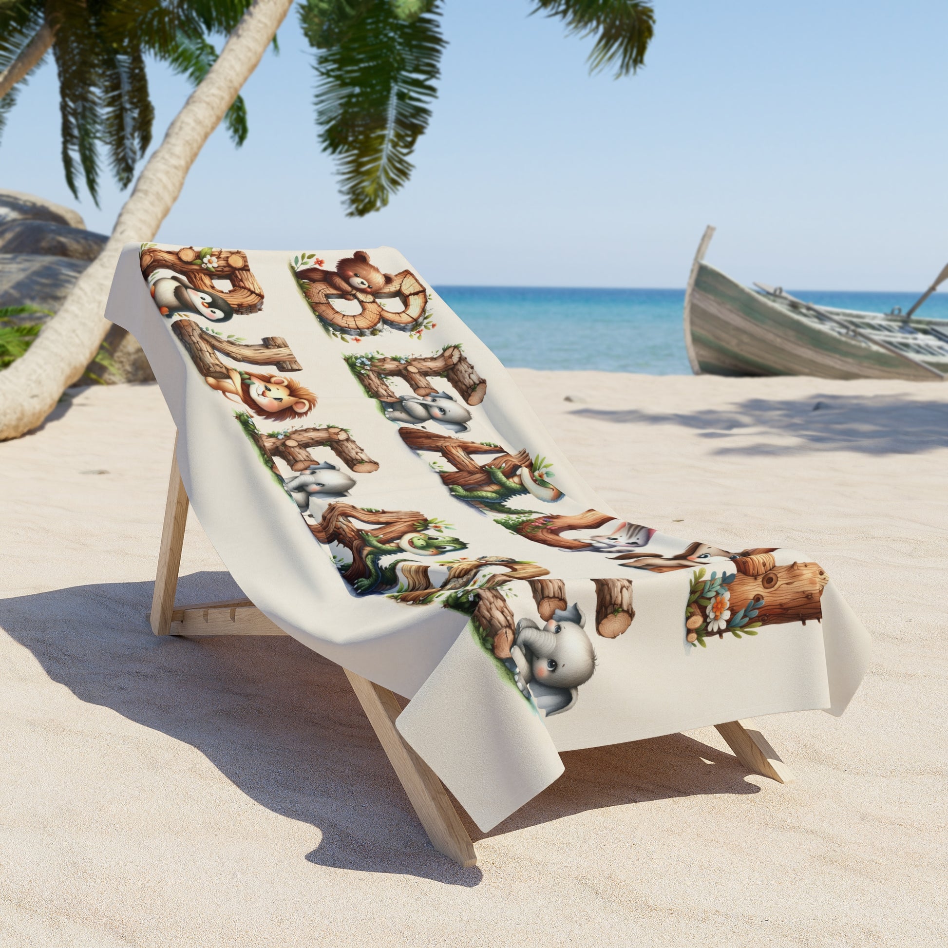 Beach Please Animals Oversized Beach Towel - Canvasses