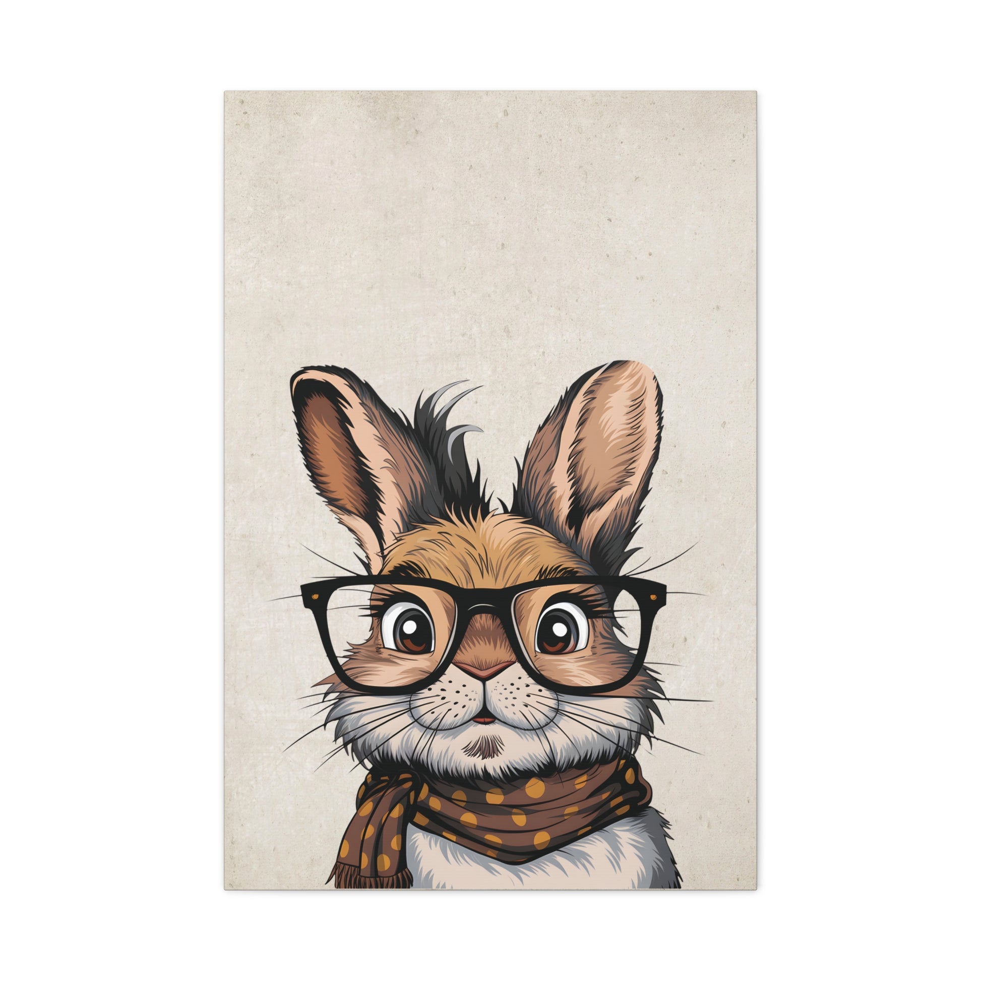 School Rabbit Canvas Wall Art Vertical - Canvasses