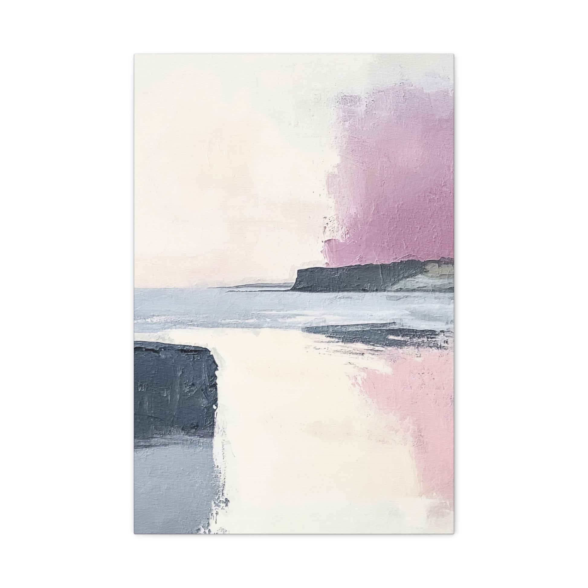 Lavender Ocean Canvas Wall Art Vertical - Canvasses
