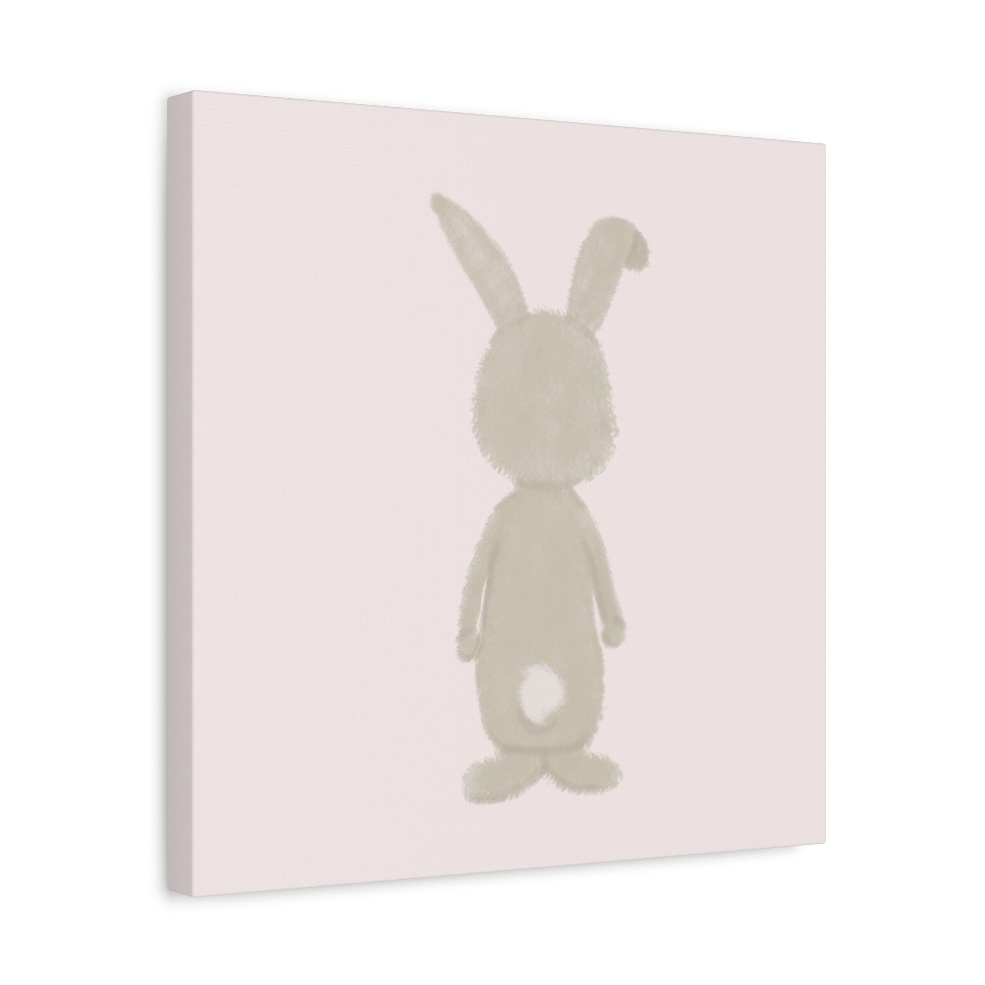 Pink Bunny Back Canvas Wall Art Square - Canvasses